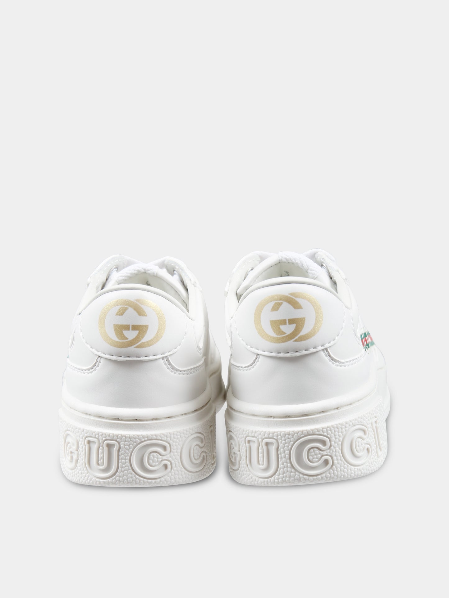 Baskets blanches pour enfants avec logo