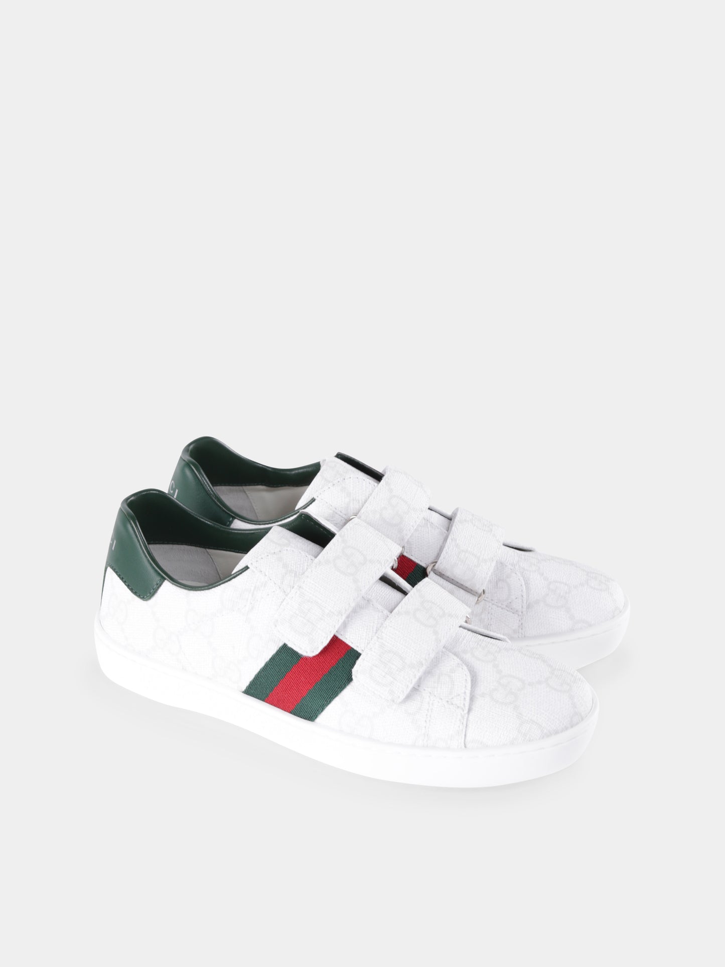 Baskets Ace blanches pour enfants avec logo