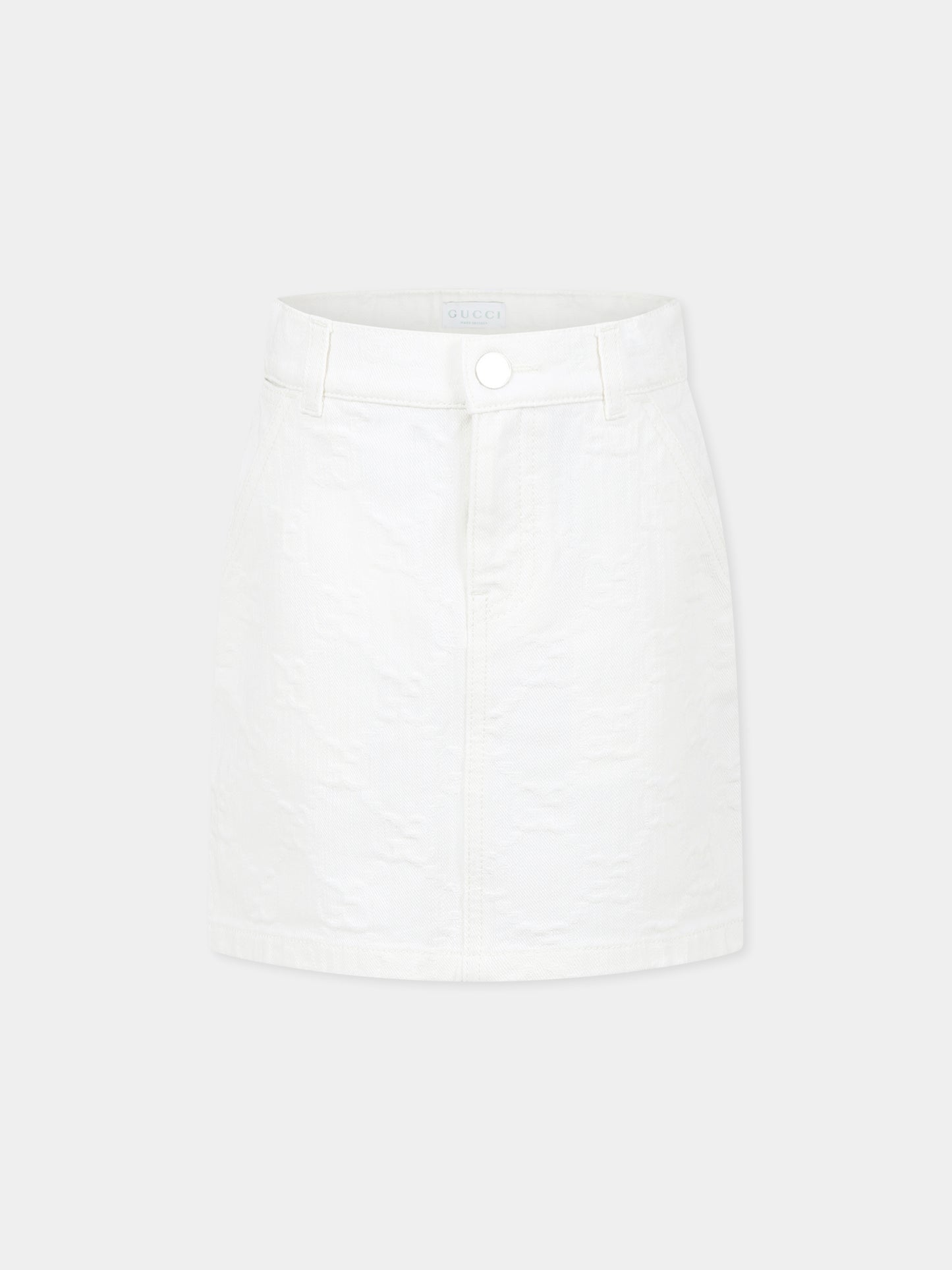 Jupe blanche pour fille avec détail Web
