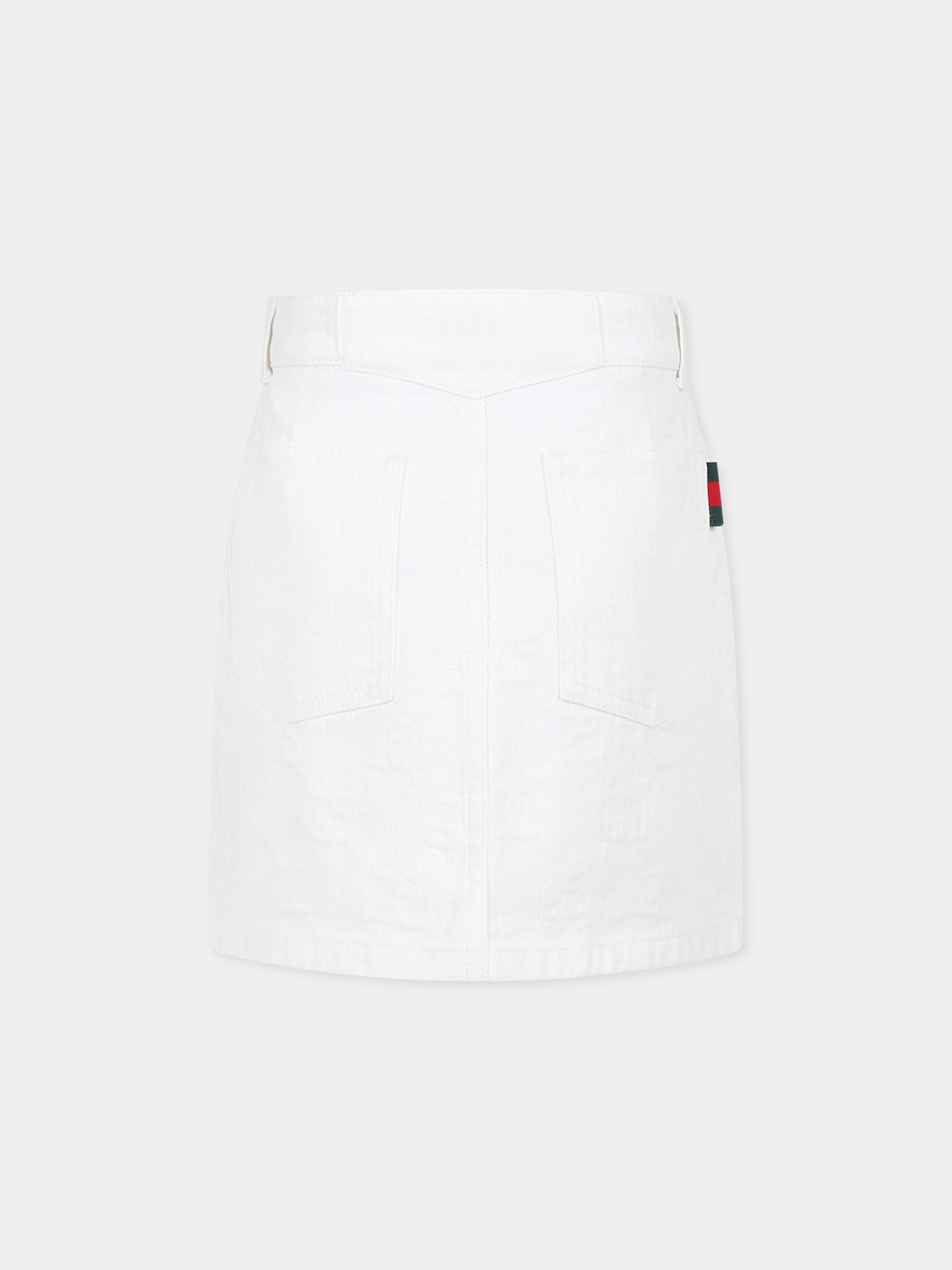 Jupe blanche pour fille avec détail Web