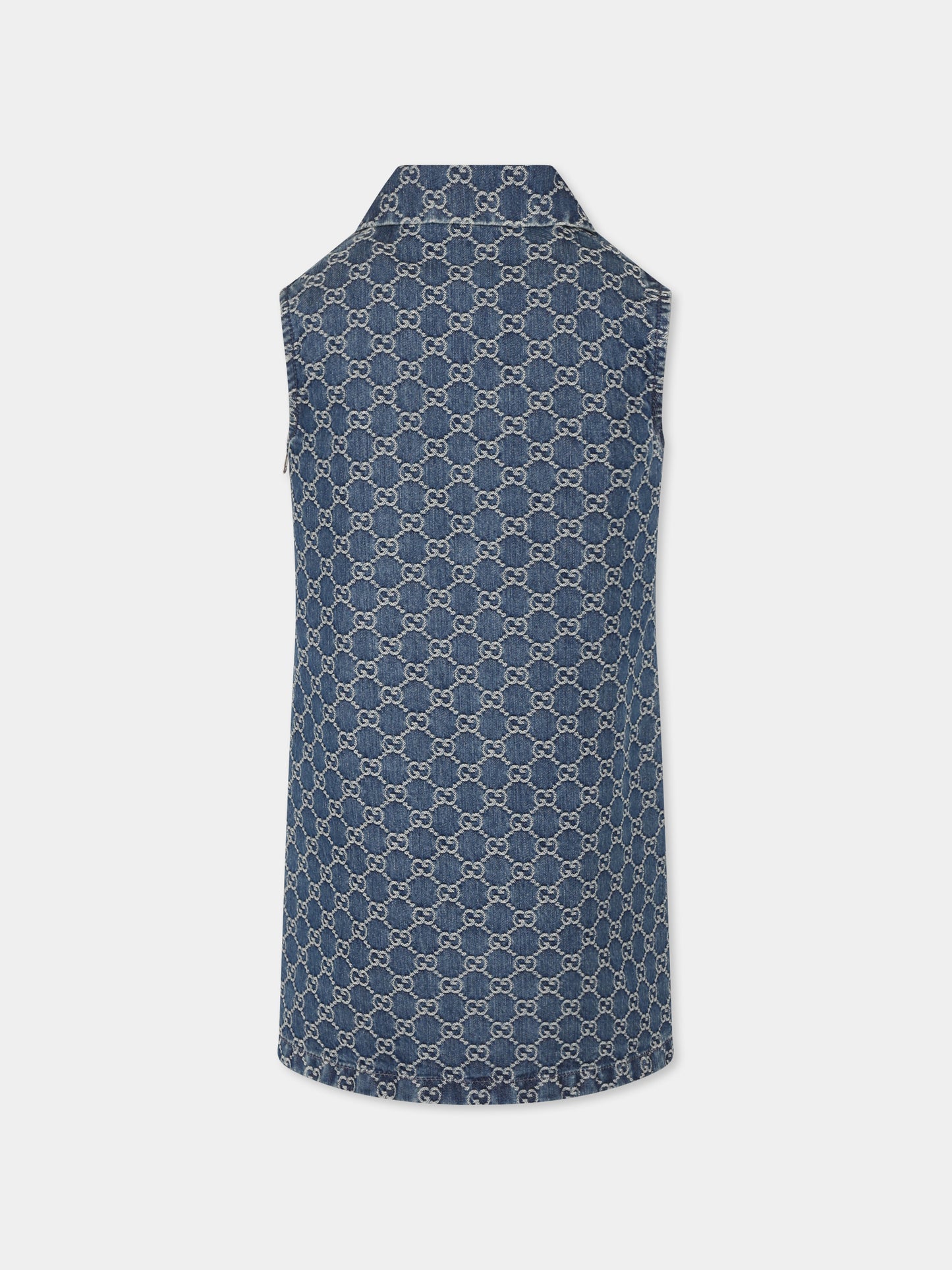 Vestito denim per bambina con GG,Gucci Kids,808299 XDC6G 4266