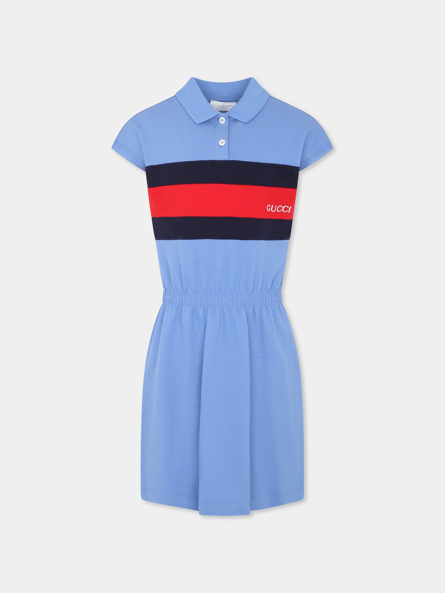 Robe bleu clair pour fille avec détail Web