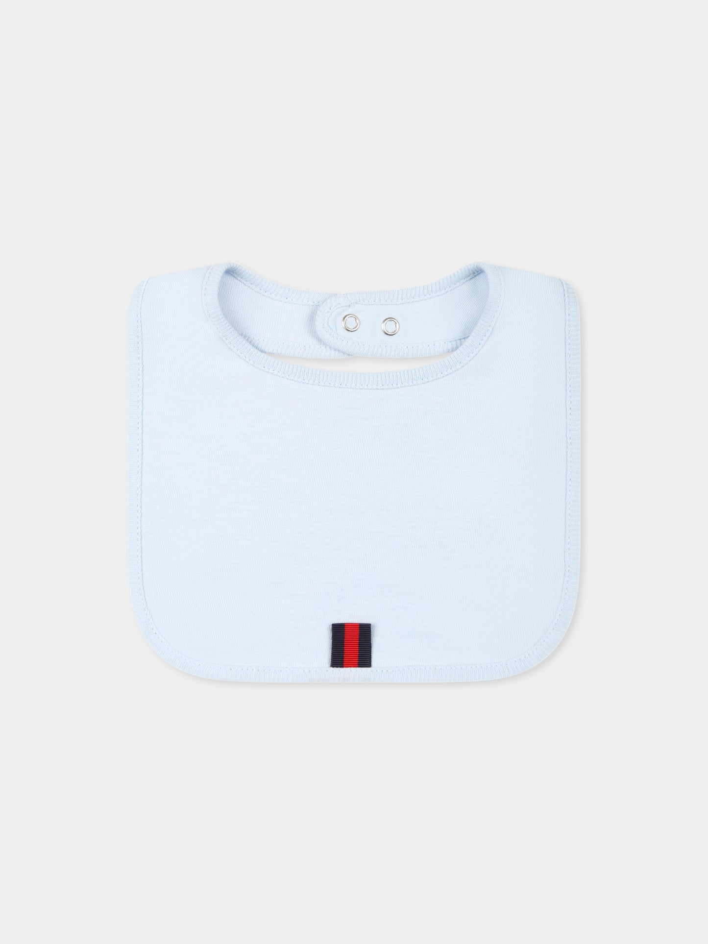 Ensemble barboteuse bleu clair pour bébé garçon avec logo