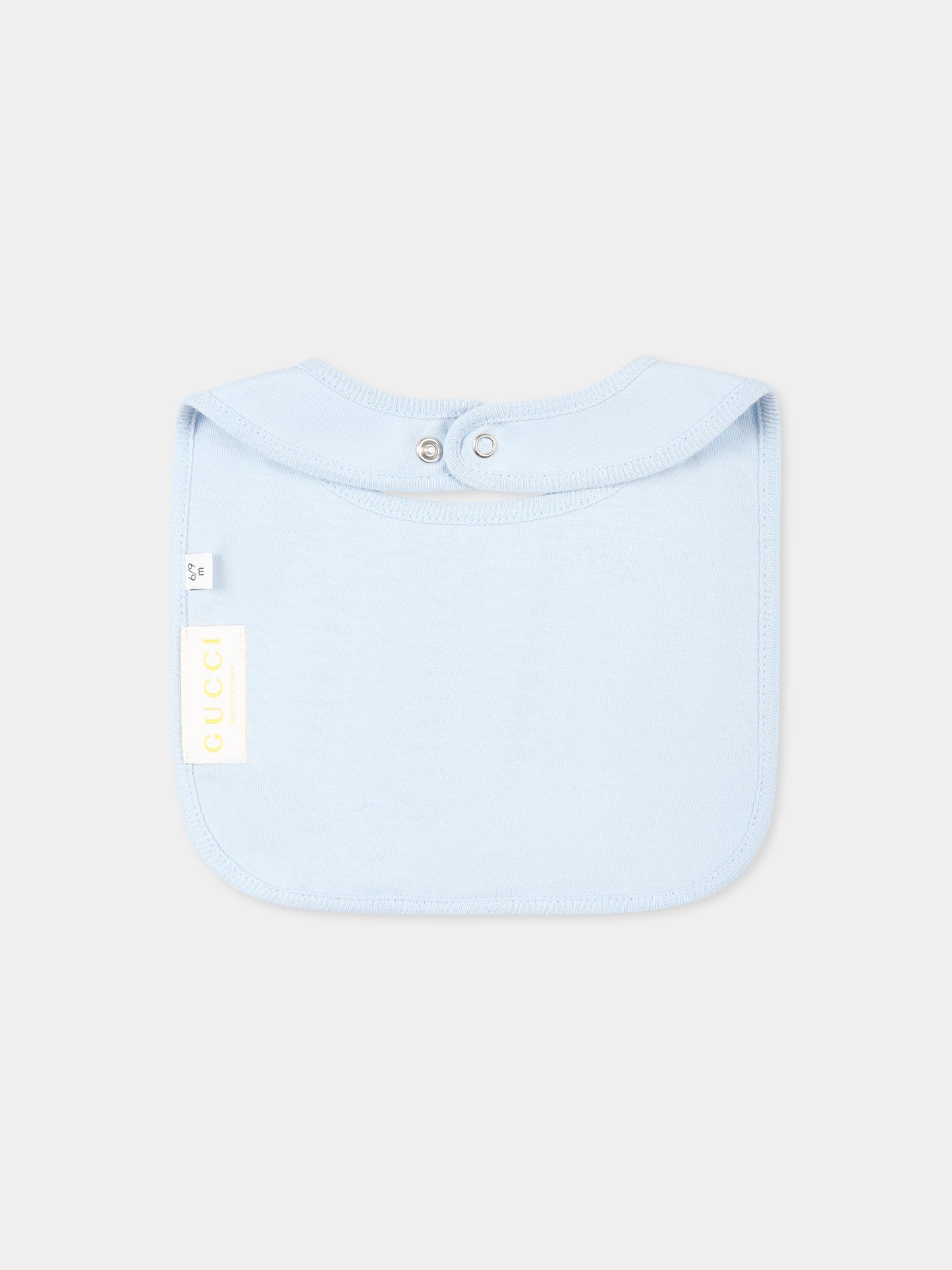 Ensemble barboteuse bleu clair pour bébé garçon avec logo