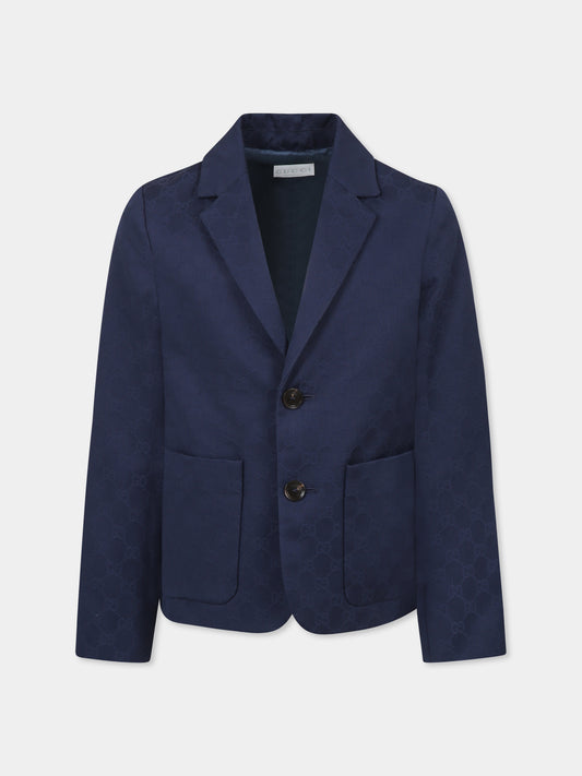 Veste bleue pour garçon avec détail Web