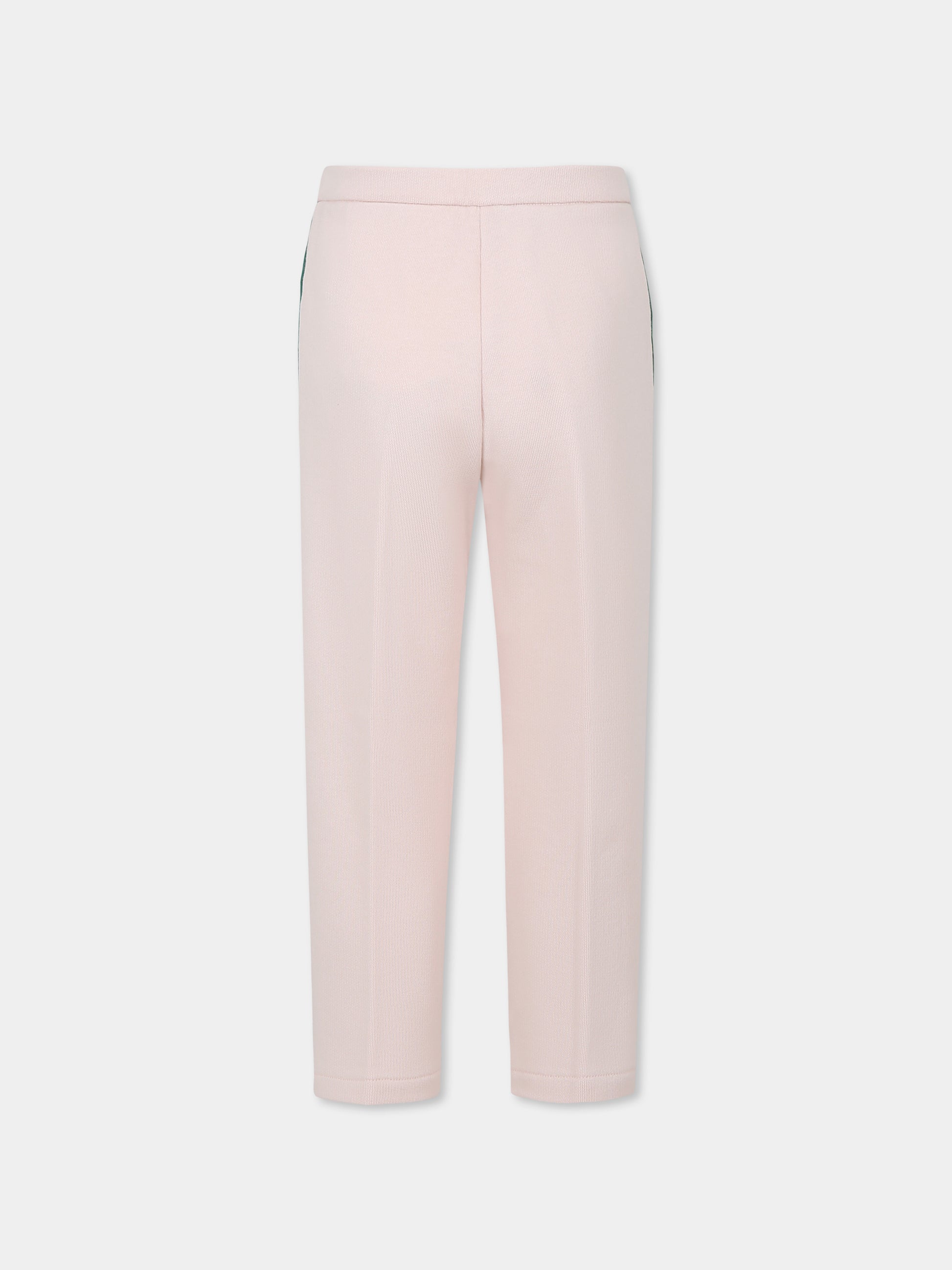 Pantaloni rosa per bambina con dettaglio Web,Gucci Kids,808722 XJG0N 6341