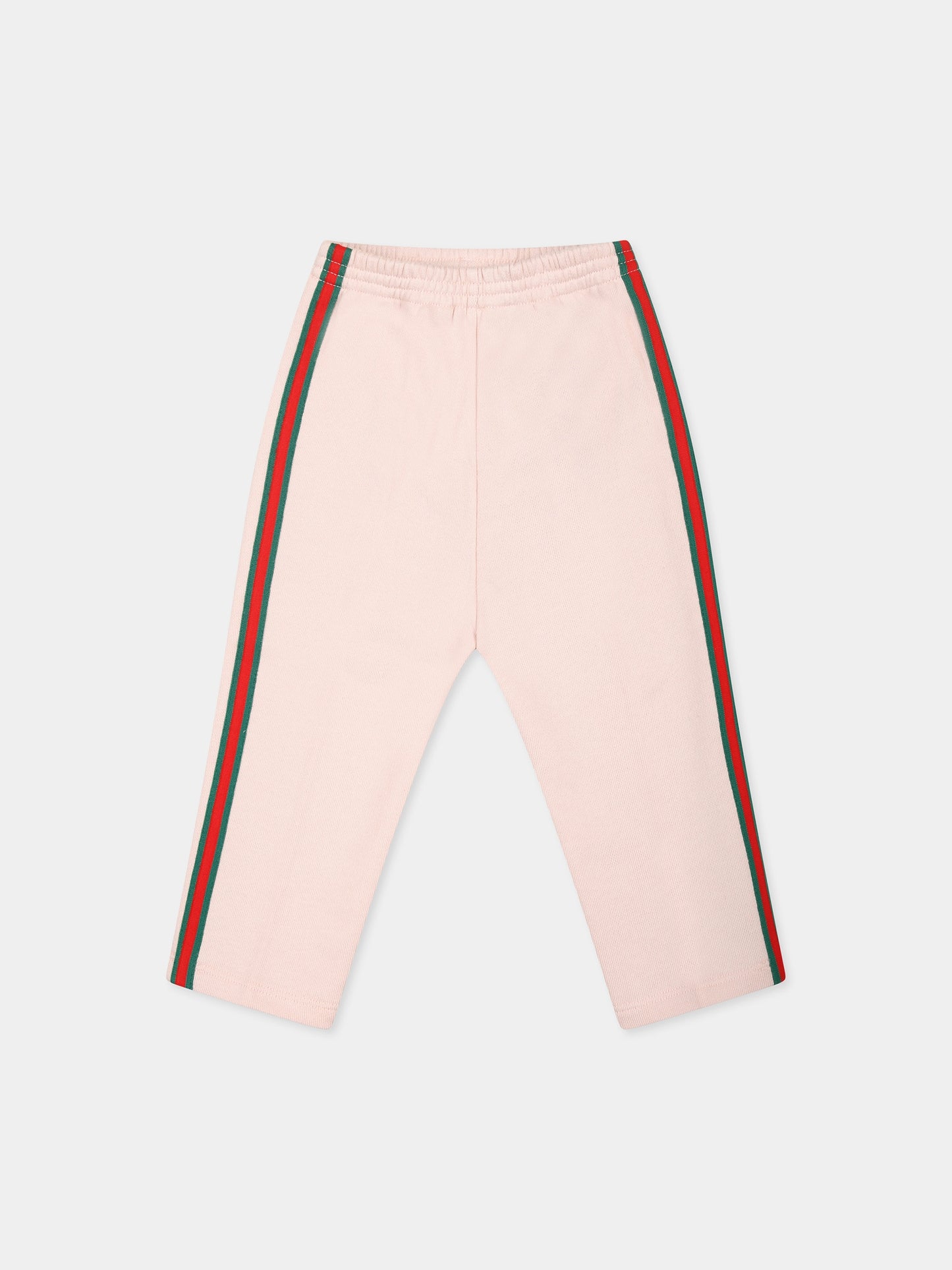 Pantalon rose pour bébé fille avec logo