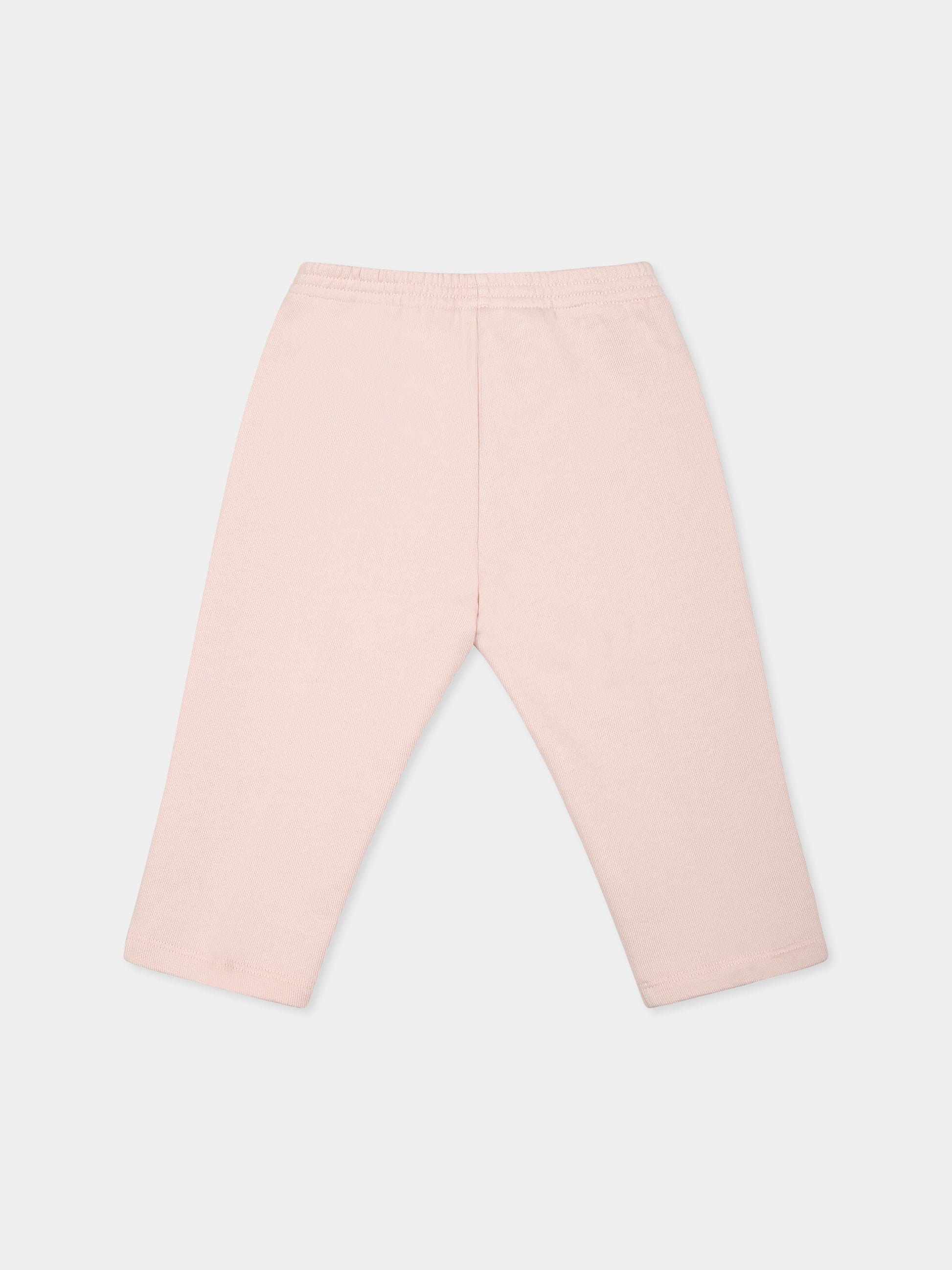 Pantaloni rosa per neonata con dettaglio Web,Gucci Kids,820156 XJG0N 6341