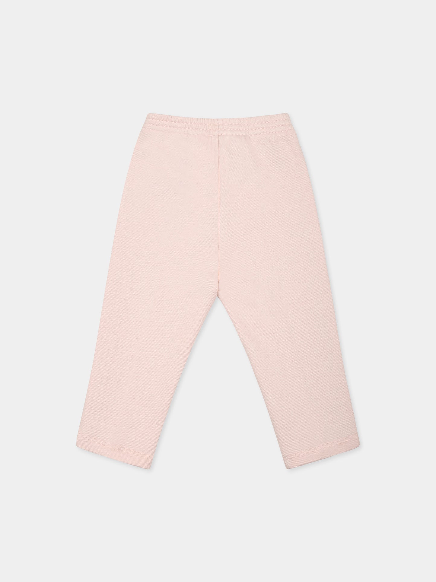 Pantalon rose pour bébé fille avec logo