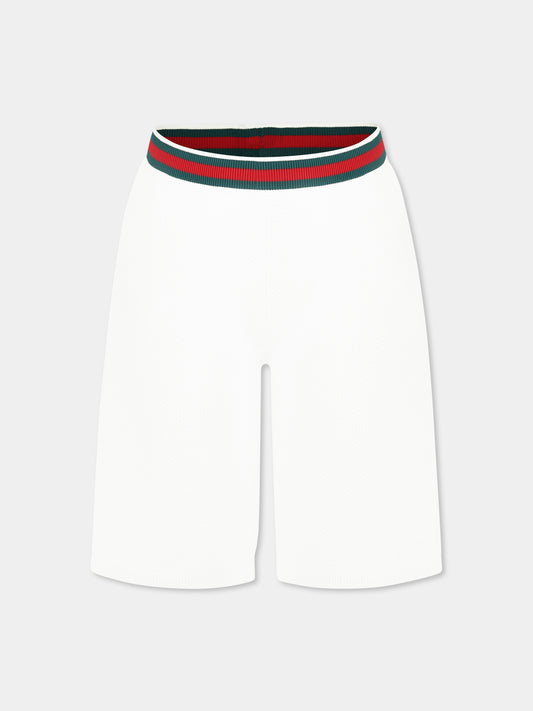 Short blanc pour enfants avec détail Web