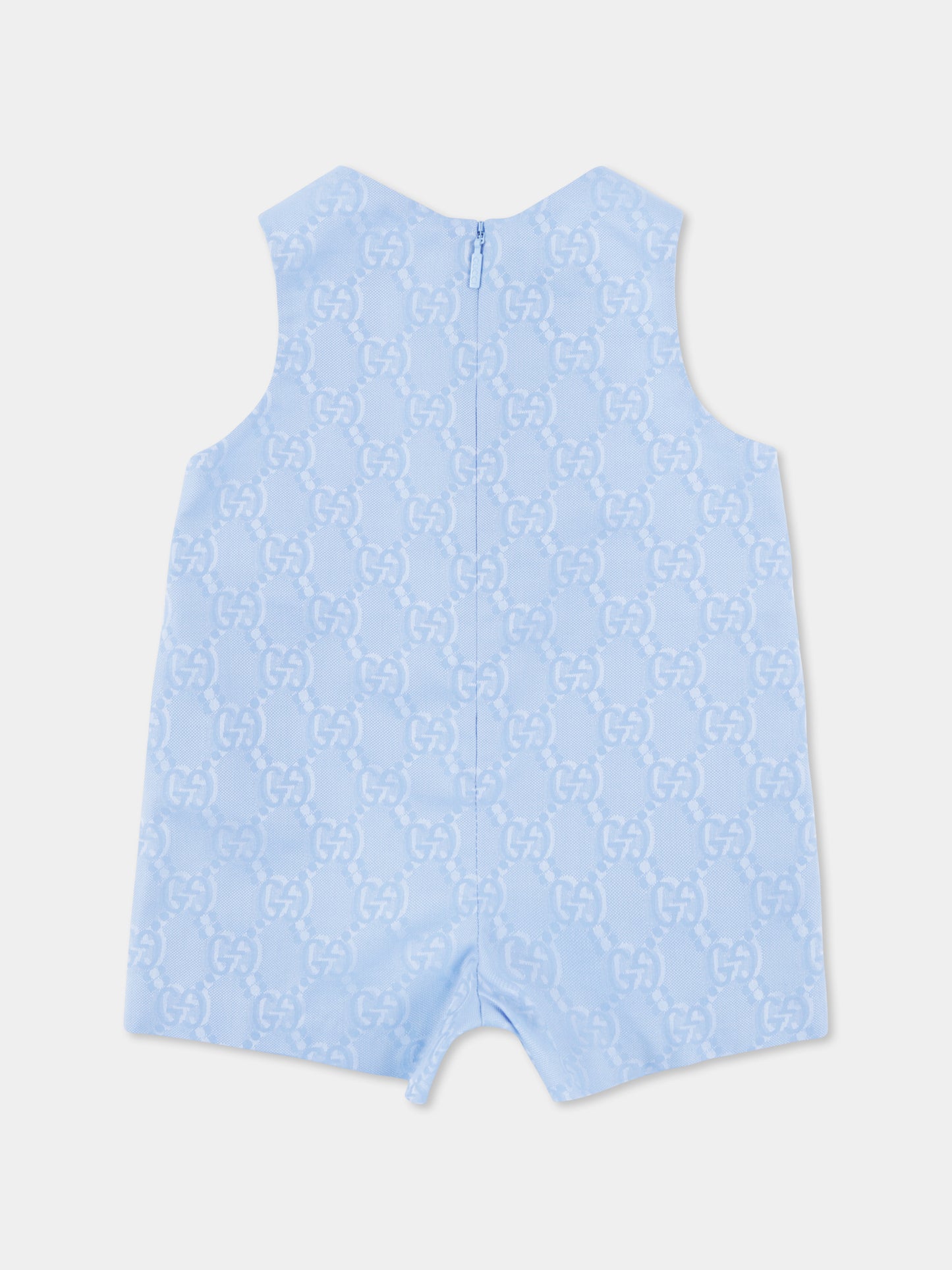 Barboteuse bleu clair pour bébé garçon avec GG