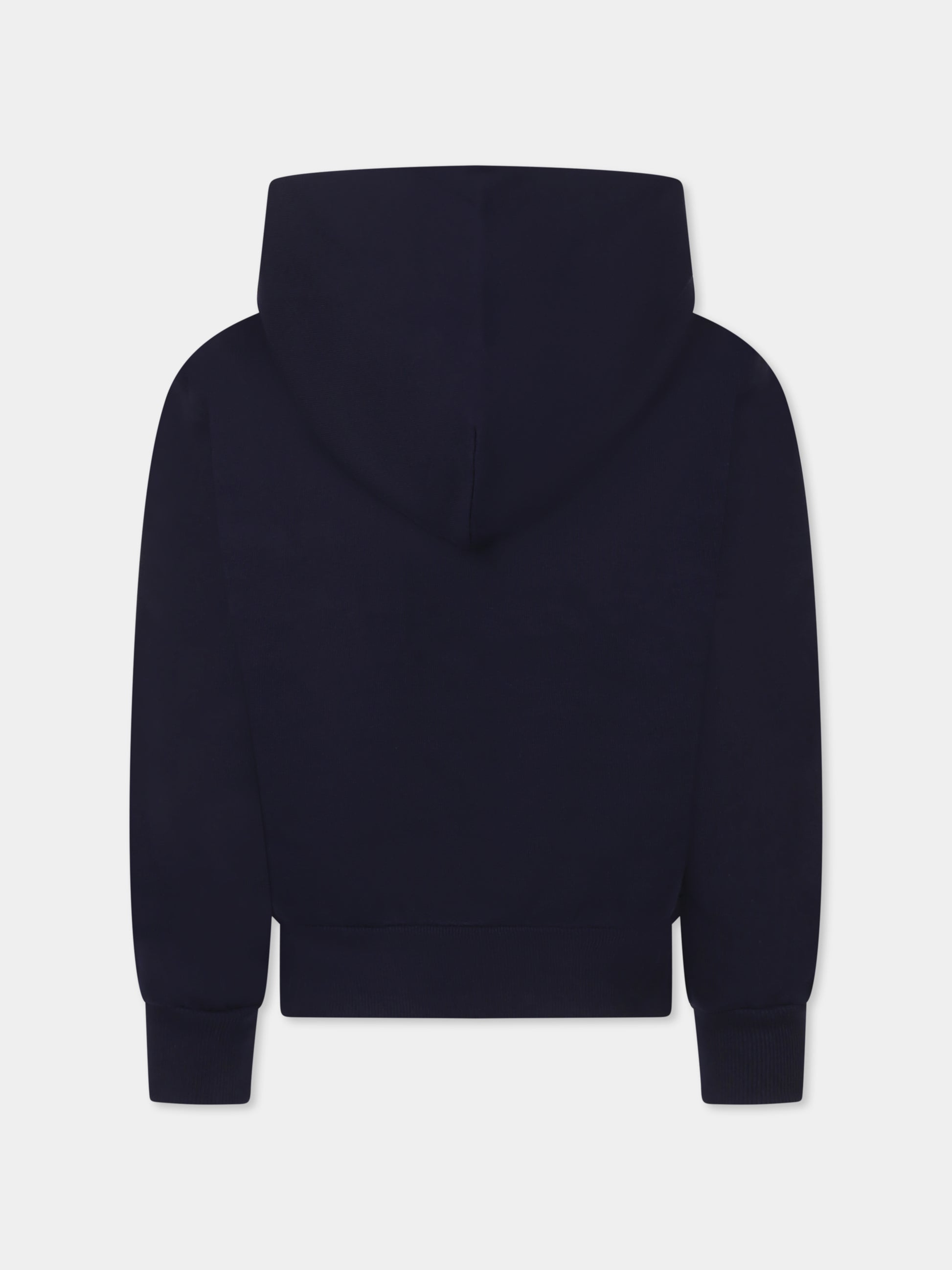 Felpa blu per bambina con morsetto,Gucci Kids,787341 XJGPC 4780