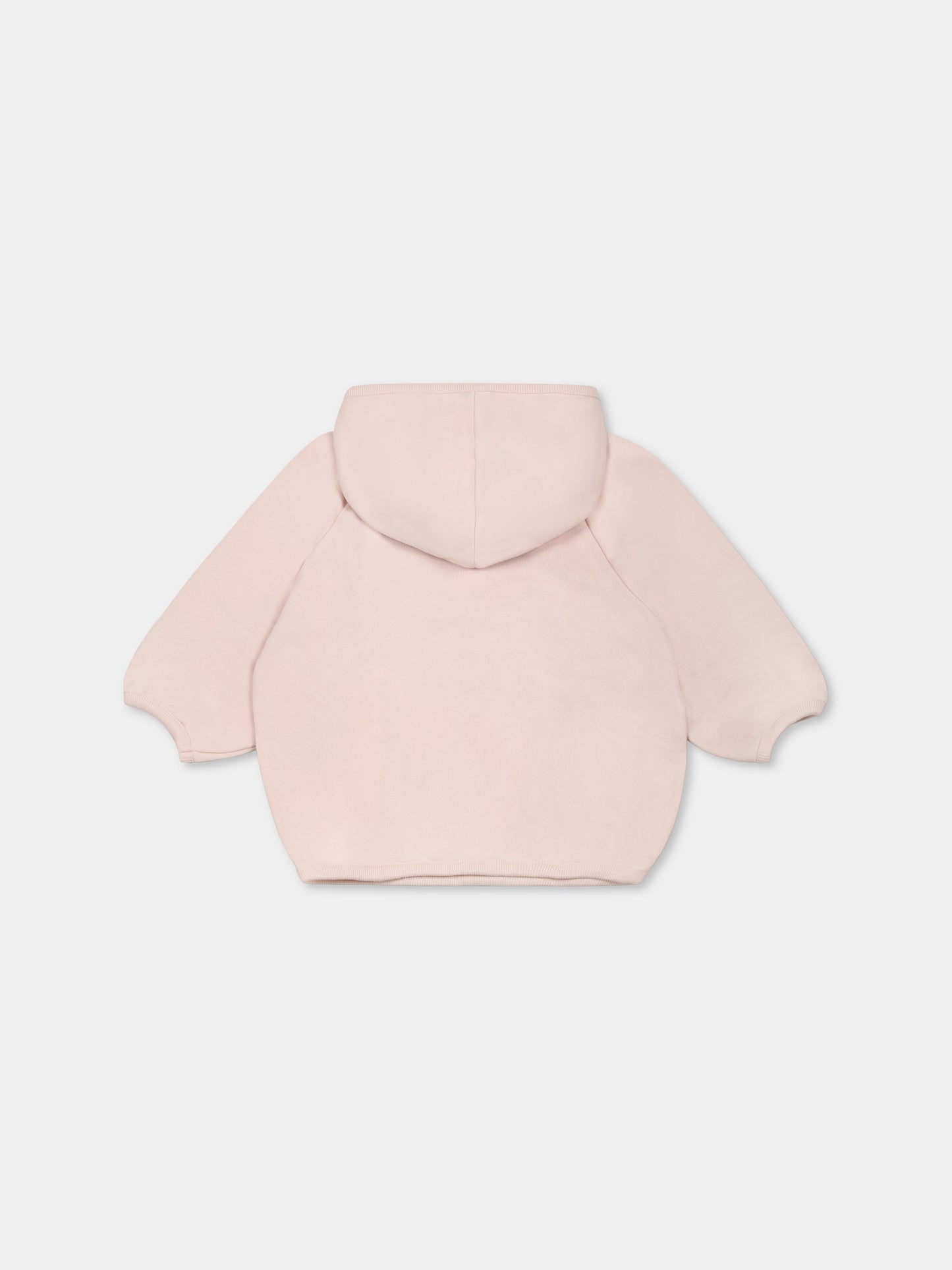 Sweat-shirt rose pour bébé garçon avec logo