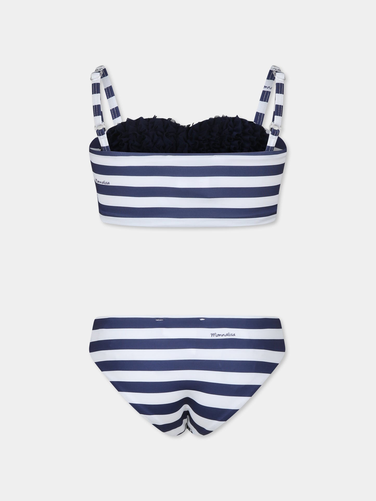 Bikini blu per bambina con cuore,Monnalisa,19E067 5708 9956