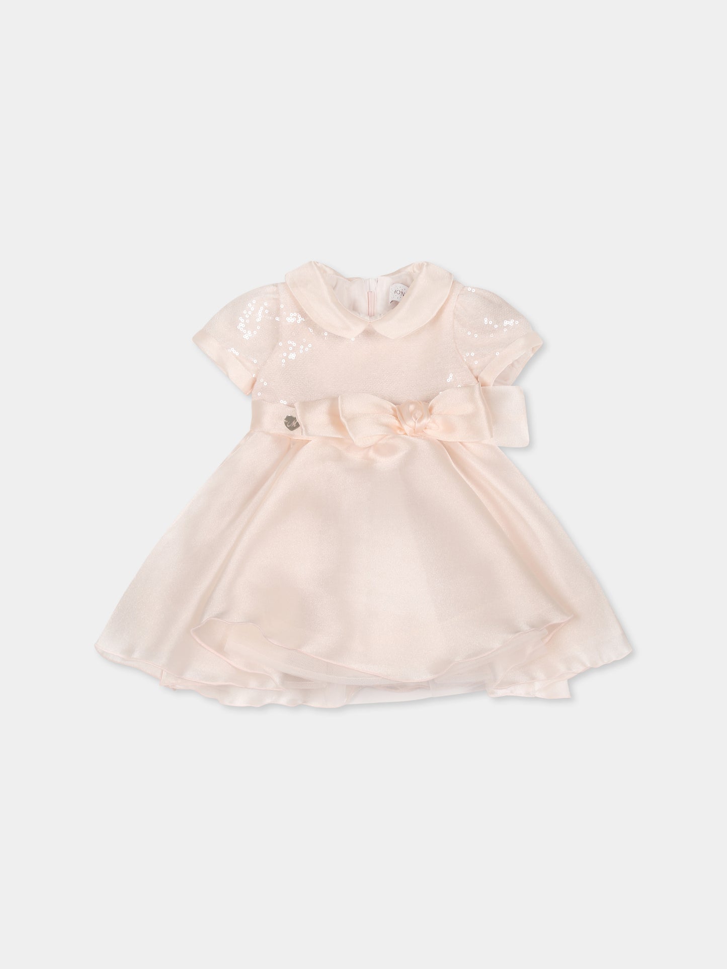 Robe rose pour bébé fille avec flocon