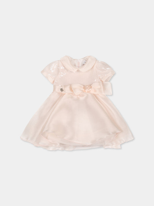 Robe rose pour bébé fille avec flocon