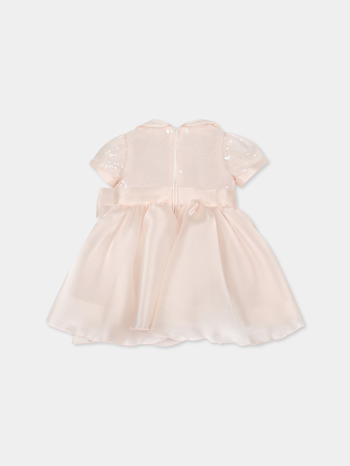 Robe rose pour bébé fille avec flocon