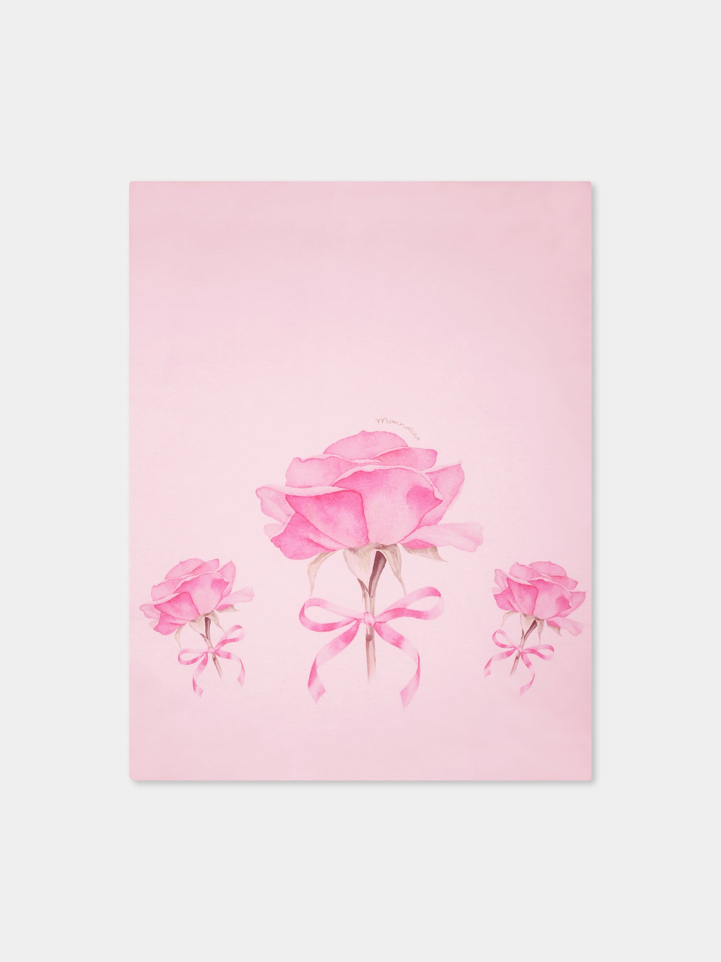 Couverture blanche pour bébé fille avec imprimé rose