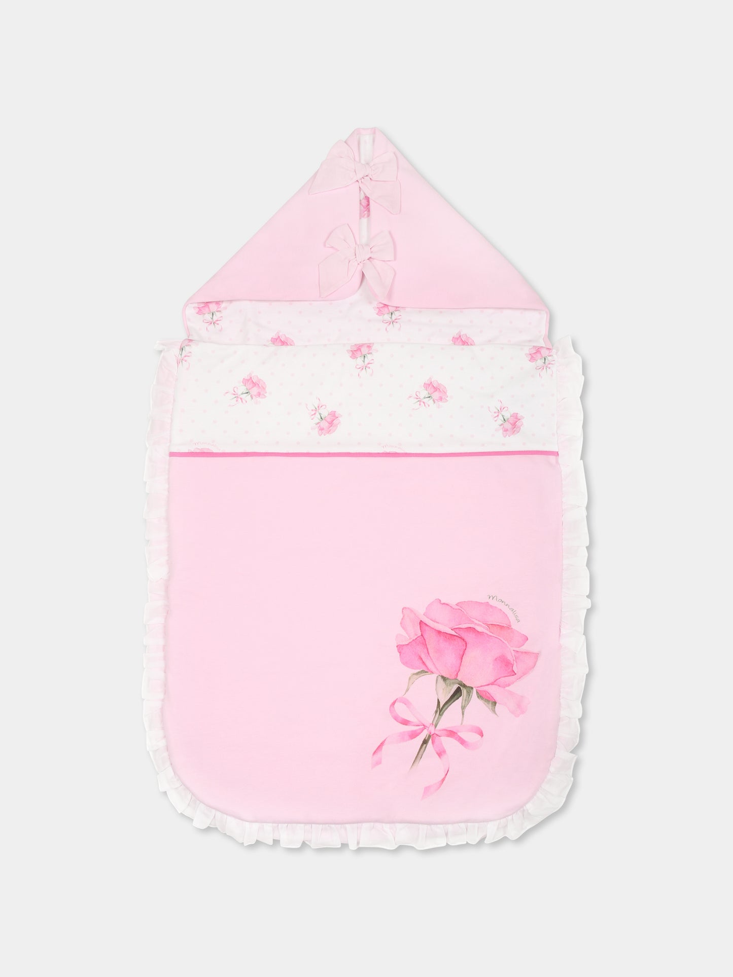 Gigoteuse rose pour bébé fille avec logo