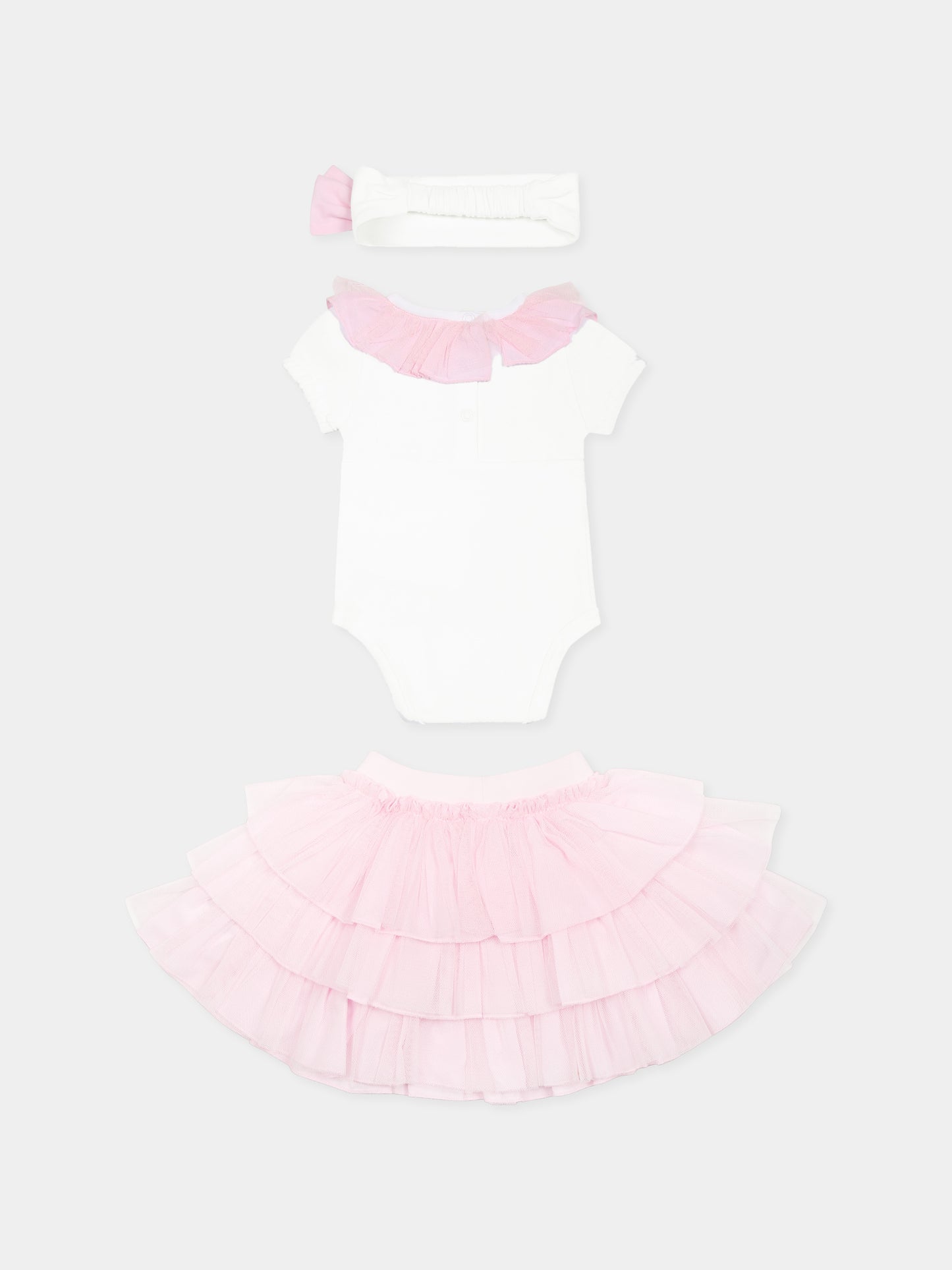 Ensemble rose pour bébé fille avec roses