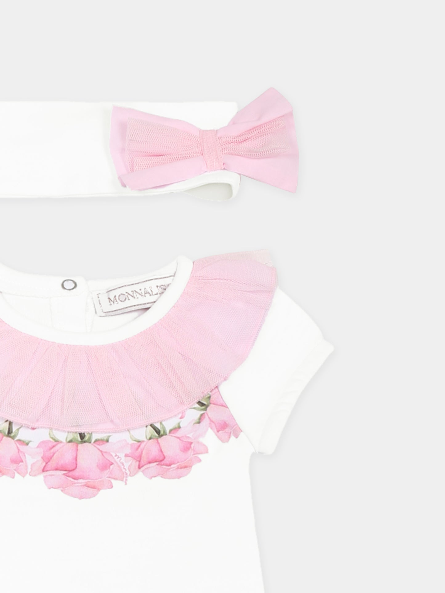 Ensemble rose pour bébé fille avec roses