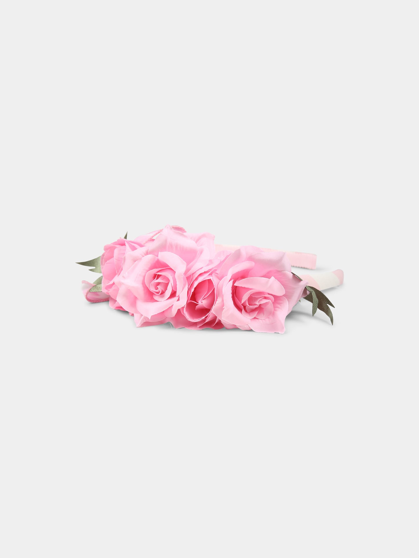 Bandeau rose pour bébé fille avec roses