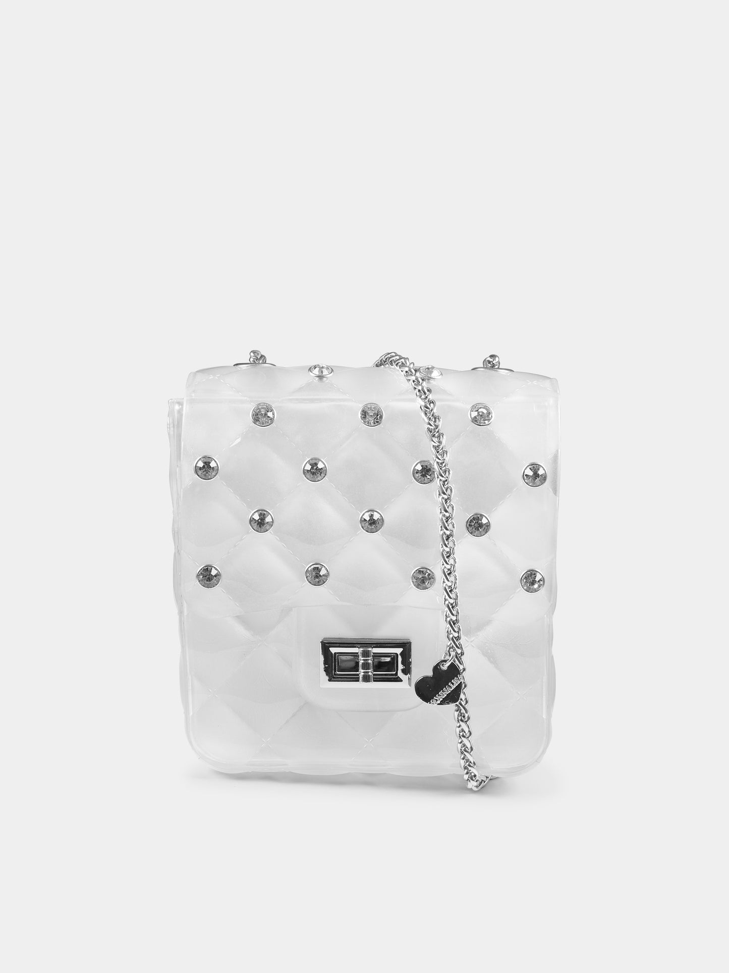 Sac blanc pour fille avec cristaux