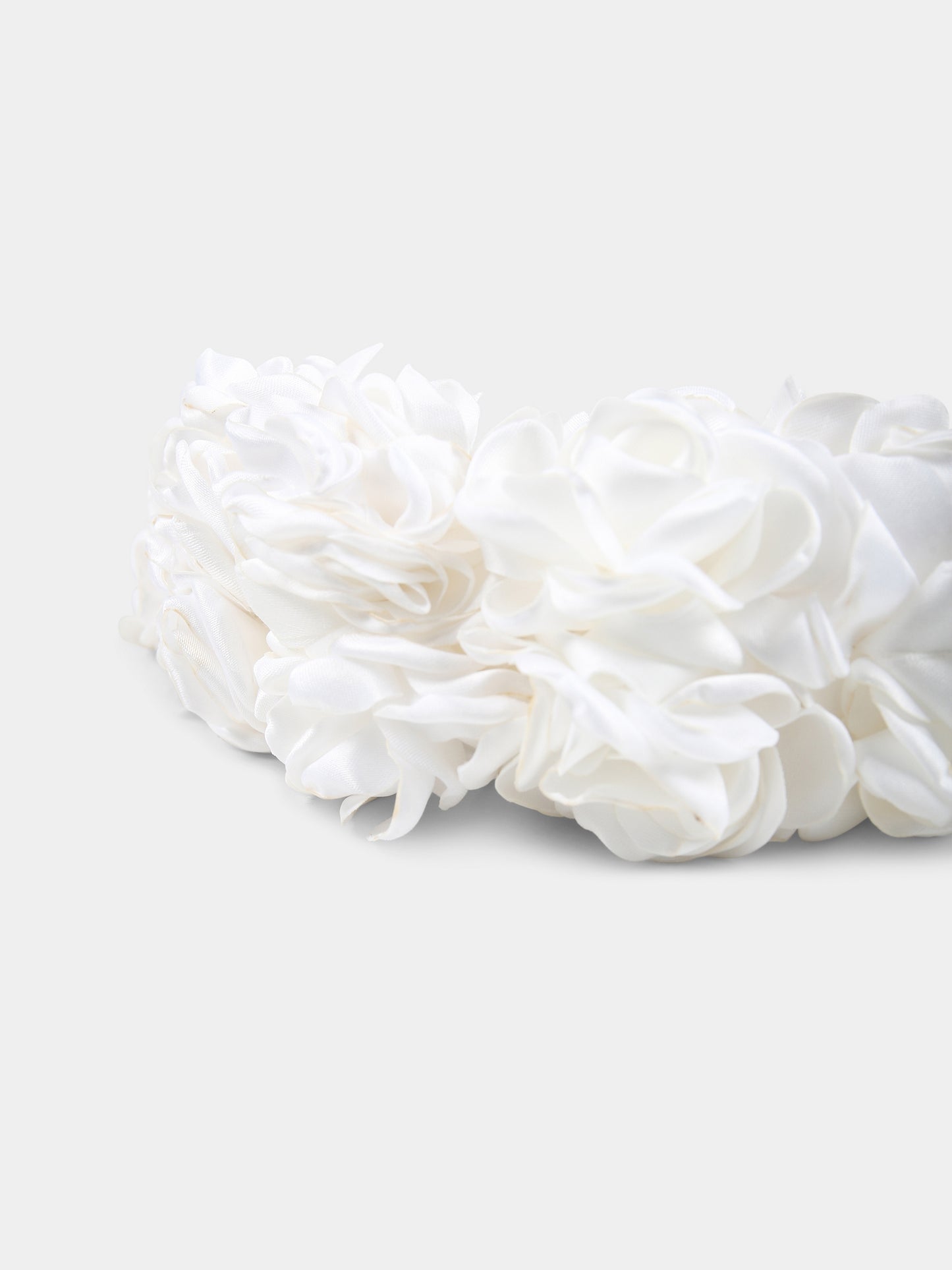 Bandeau blanc pour fille avec fleurs