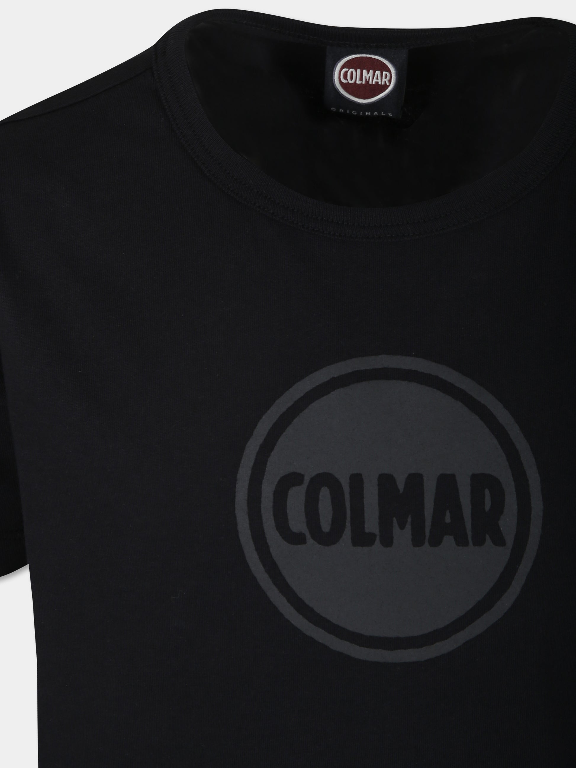 T-shirt nera per bambino con logo,Colmar Originals Kids,3567N 6SH 99