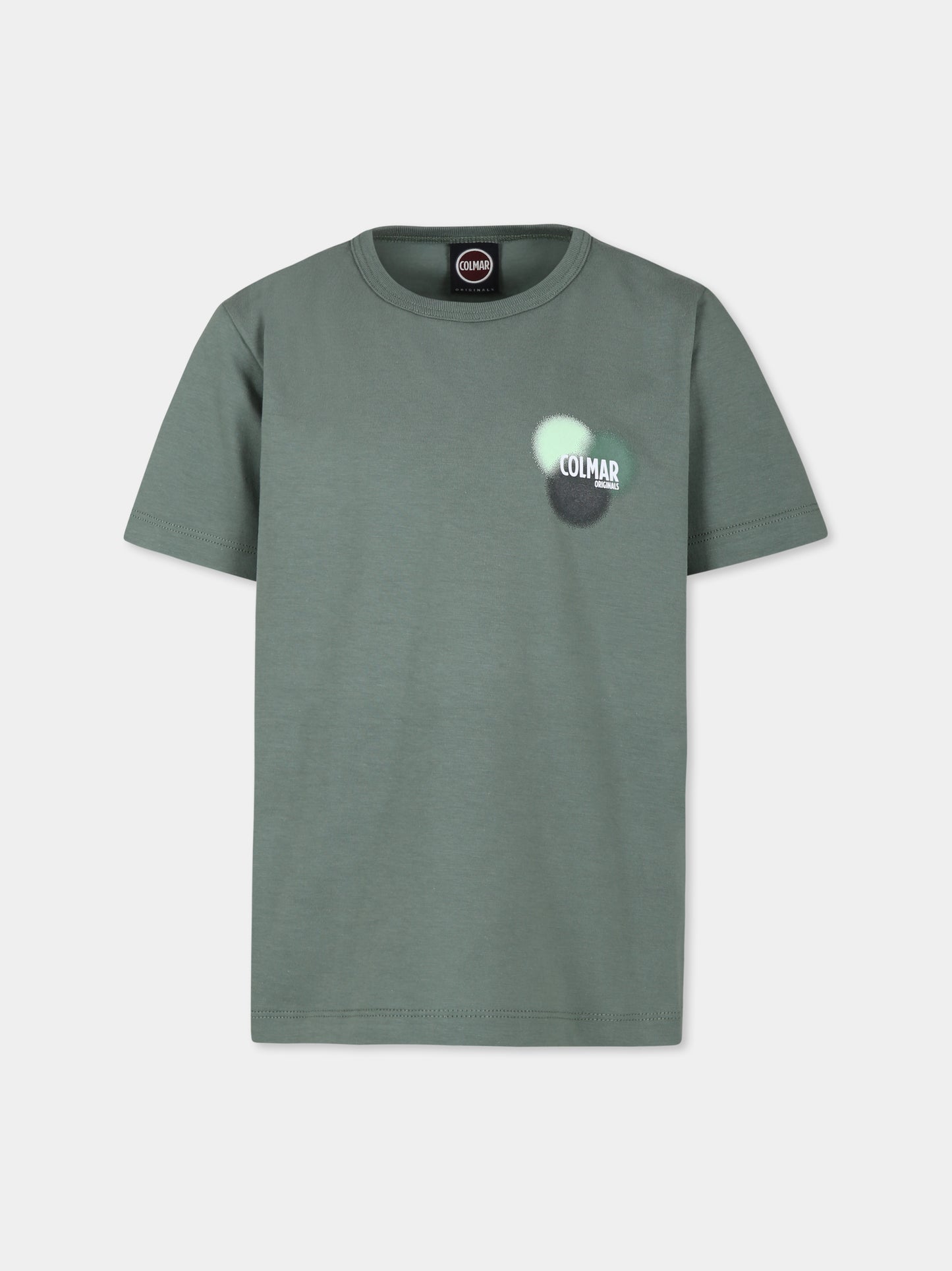 T-shirt verde per bambino con logo,Colmar Originals Kids,3597 6SH 647