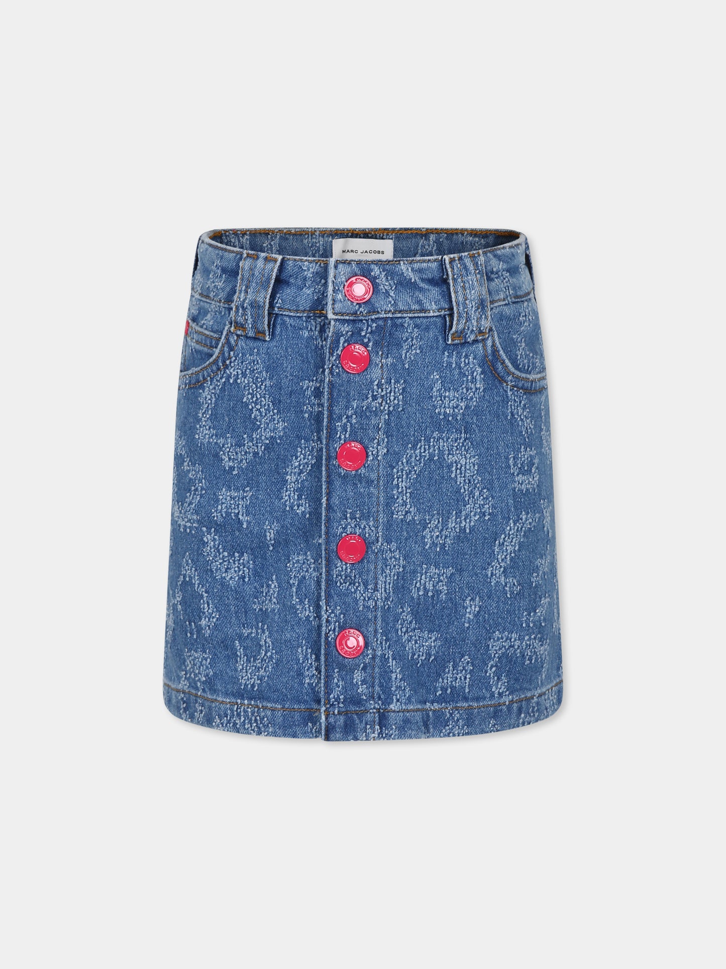 Gonna blu per bambina con logo,Marc Jacobs,W13143 Z10