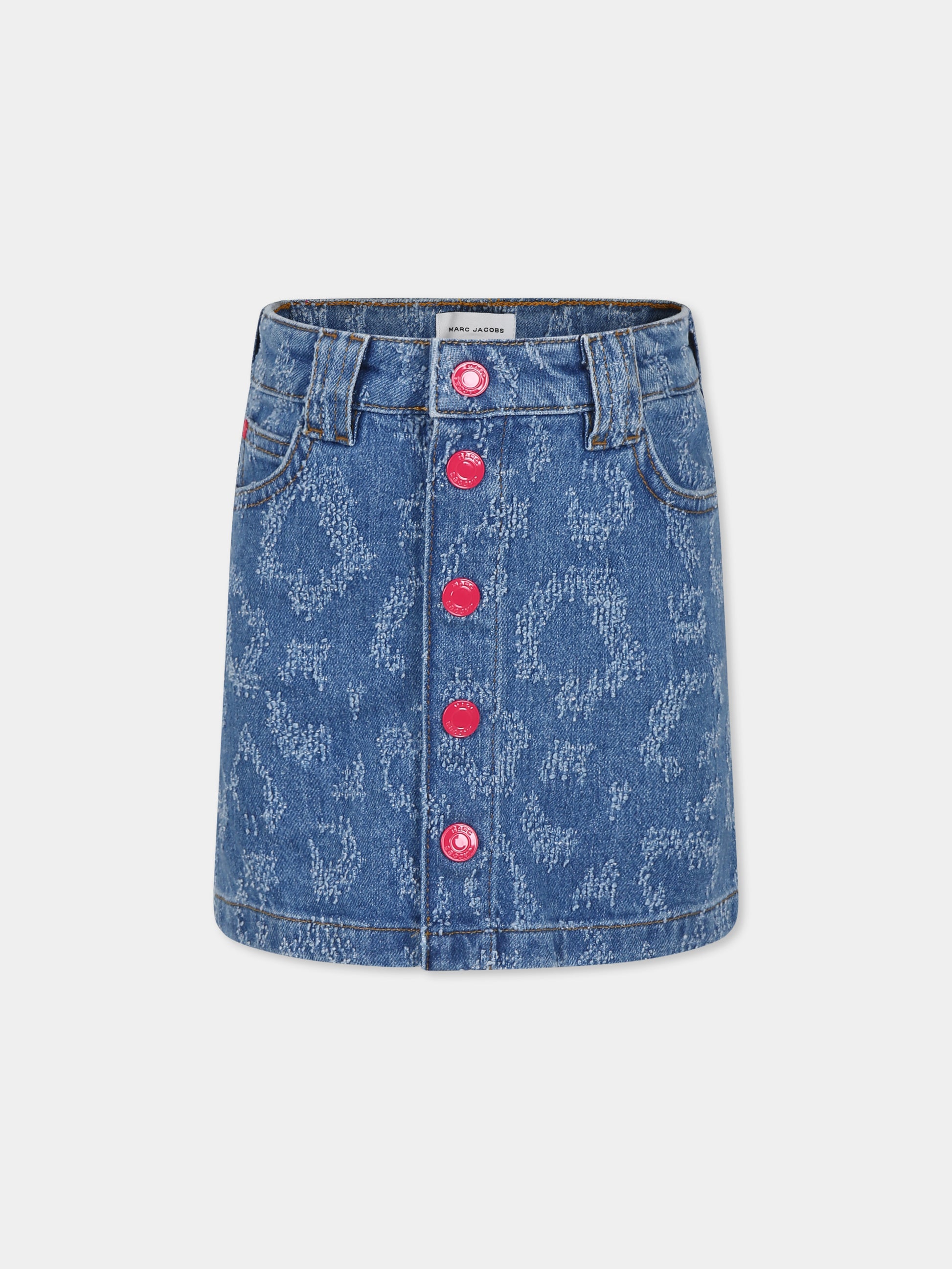 Gonna blu per bambina con logo,Marc Jacobs,W13143 Z10