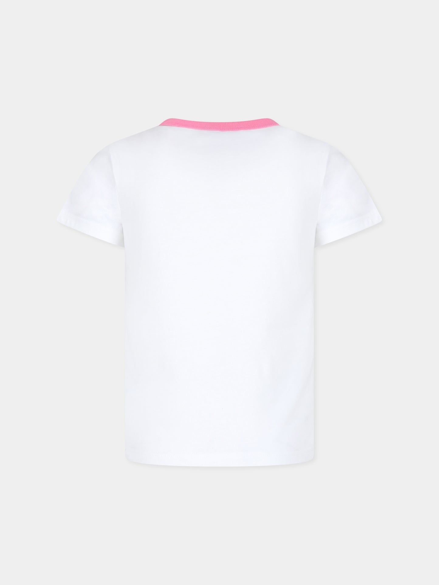 T-shirt bianca per bambina con logo,Marc Jacobs,W15669 10P