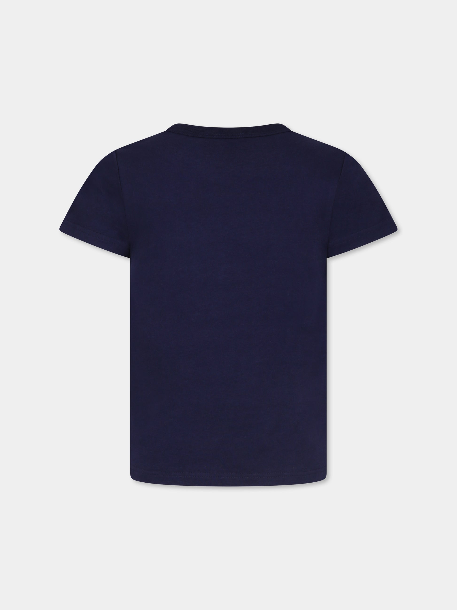 T-shirt blu per bambina con logo,Marc Jacobs,W15679 85T