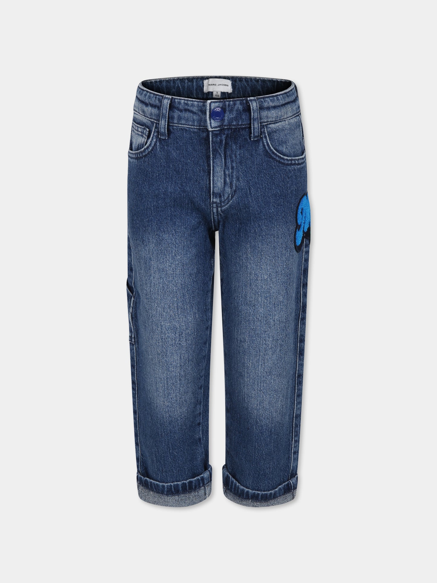 Jeans blu per bambino con logo,Marc Jacobs,W24295 Z10