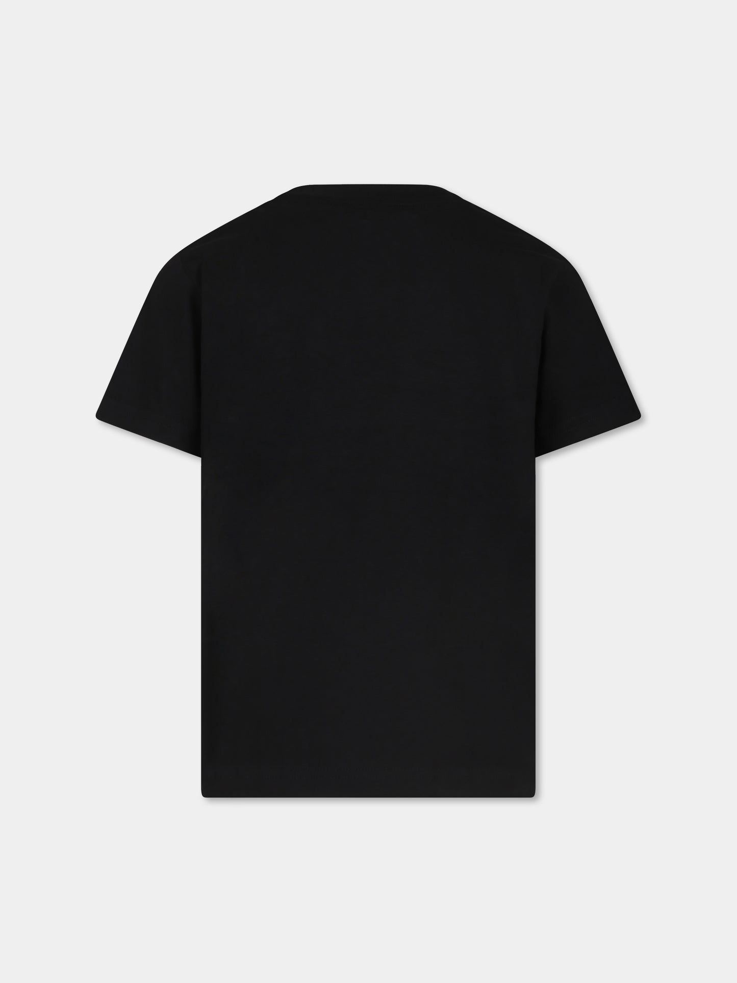 T-shirt nera per bambino con logo,Hugo,G25132 09B