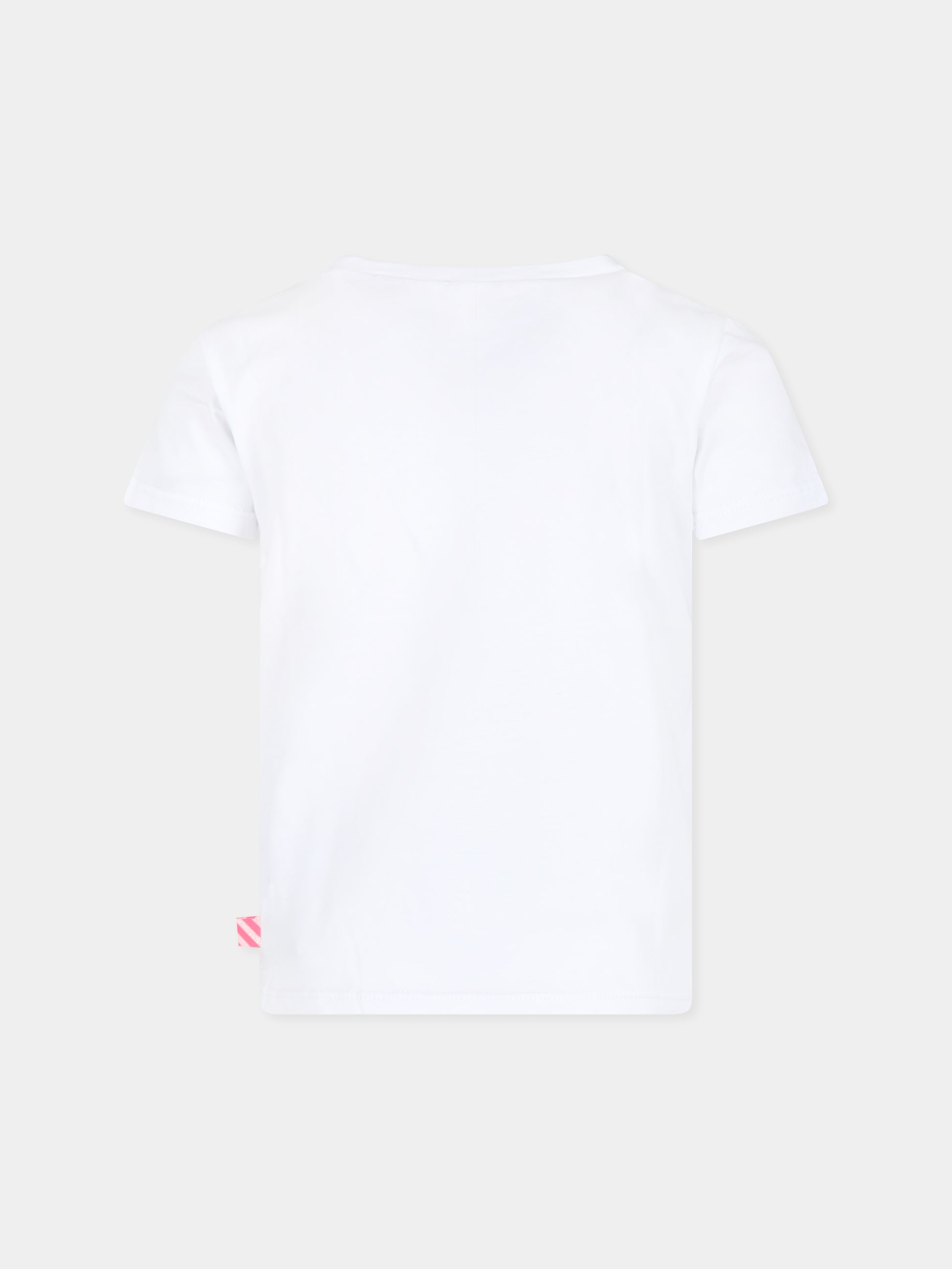 T-shirt bianca per bambina con cuore,Billieblush,U15B49 10P