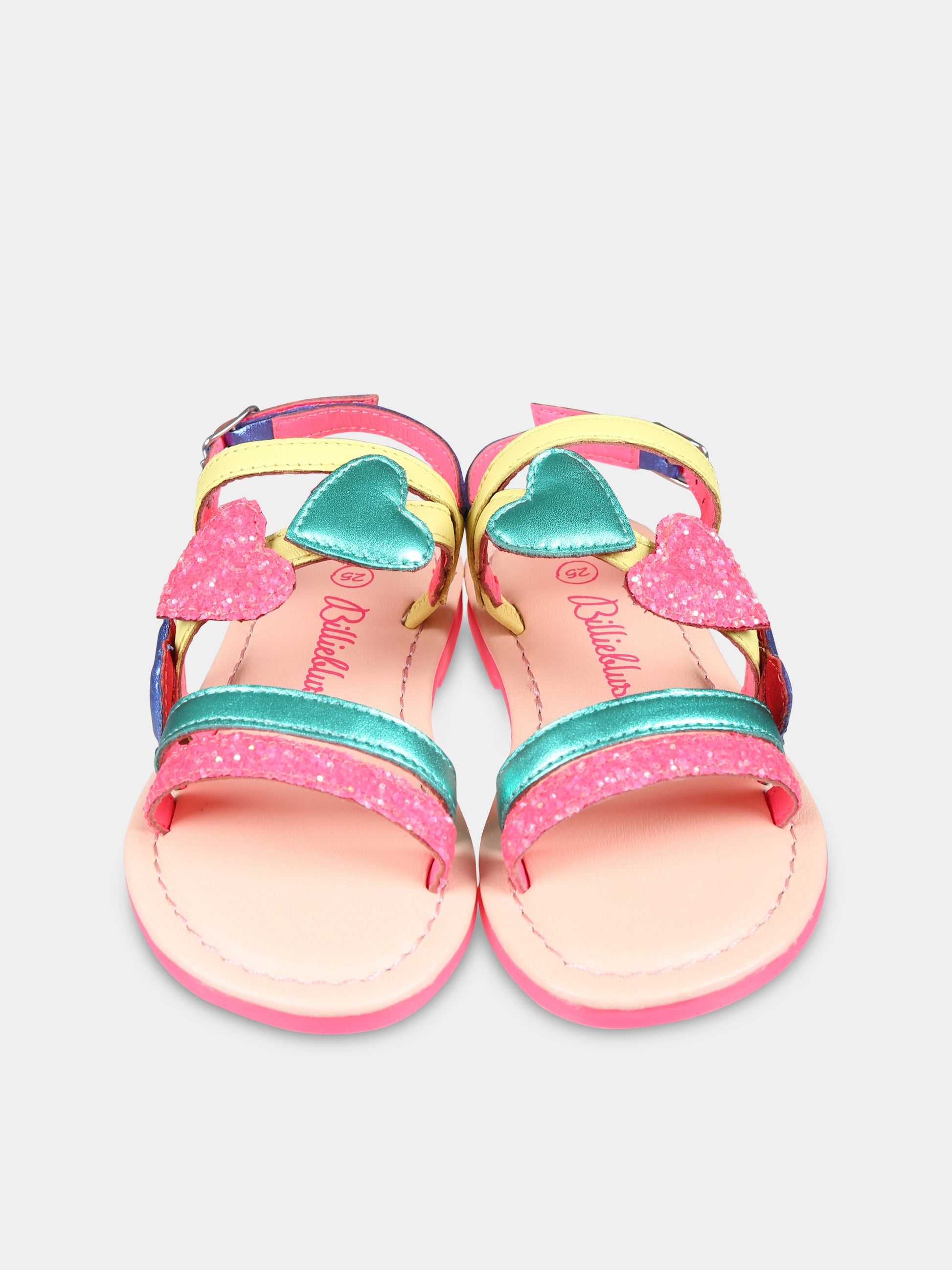 Sandali multicolor per bambina con cuori,Billieblush,U19348 Z41