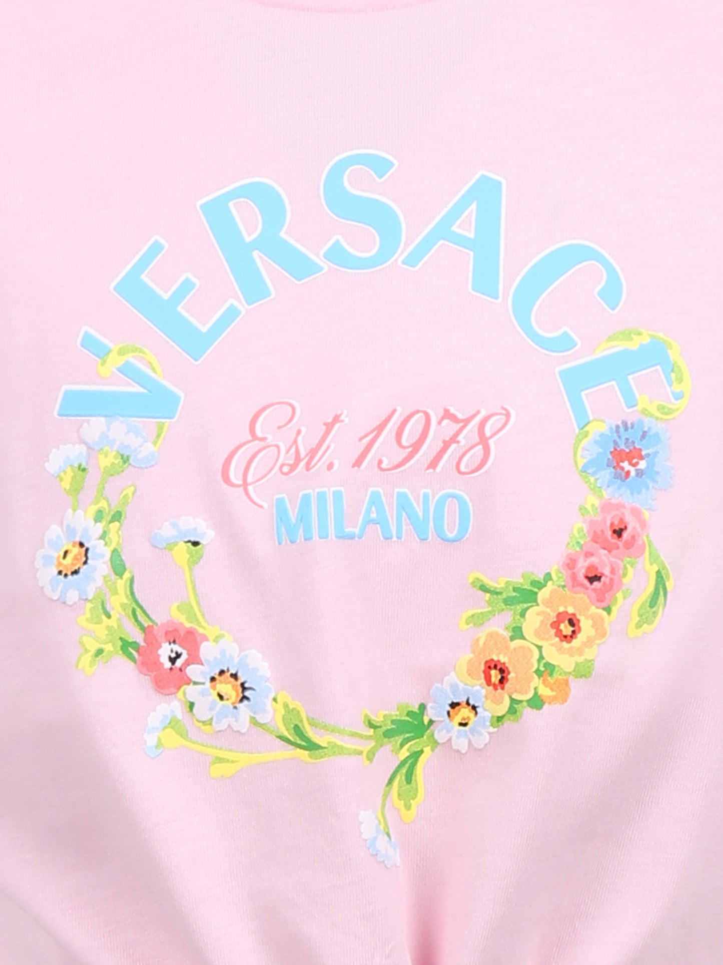 T-shirt rose pour fille avec logo