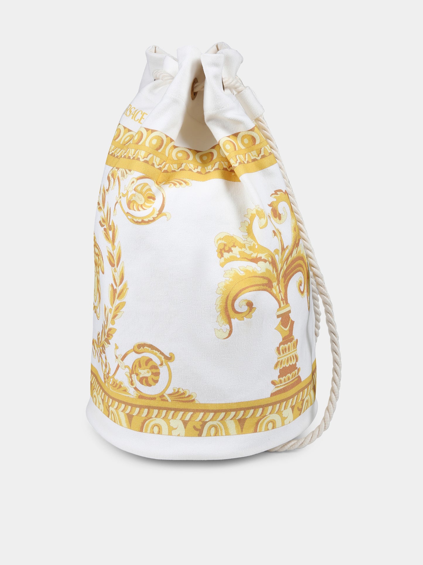 Borsa mare bianca per bambina con logo e Medusa,Versace,1018041 1A12618 2KO5V