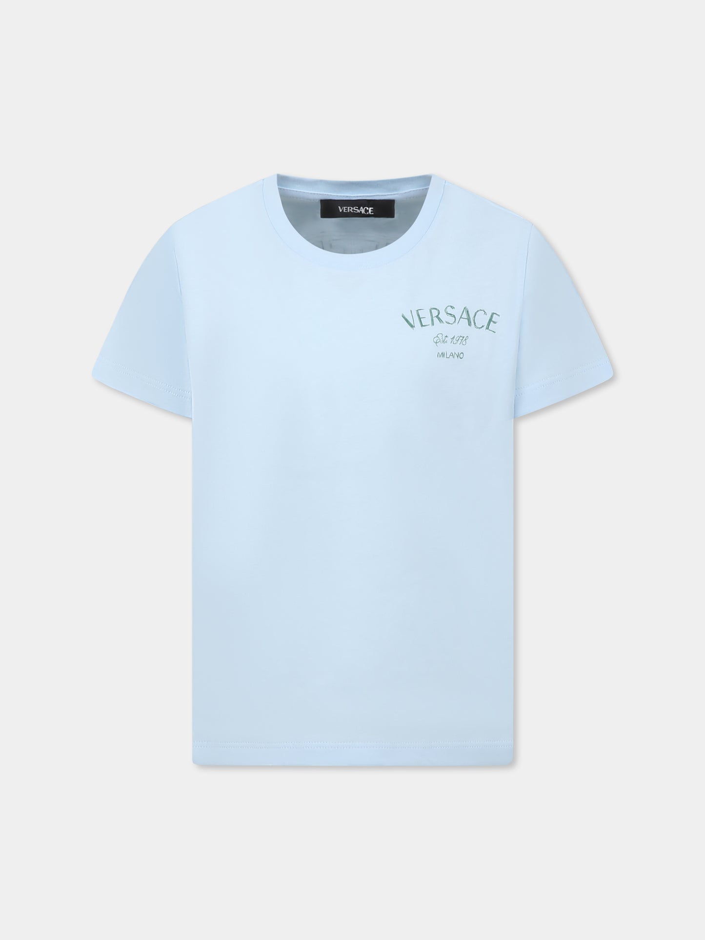 T-shirt bleu clair pour enfants avec logo