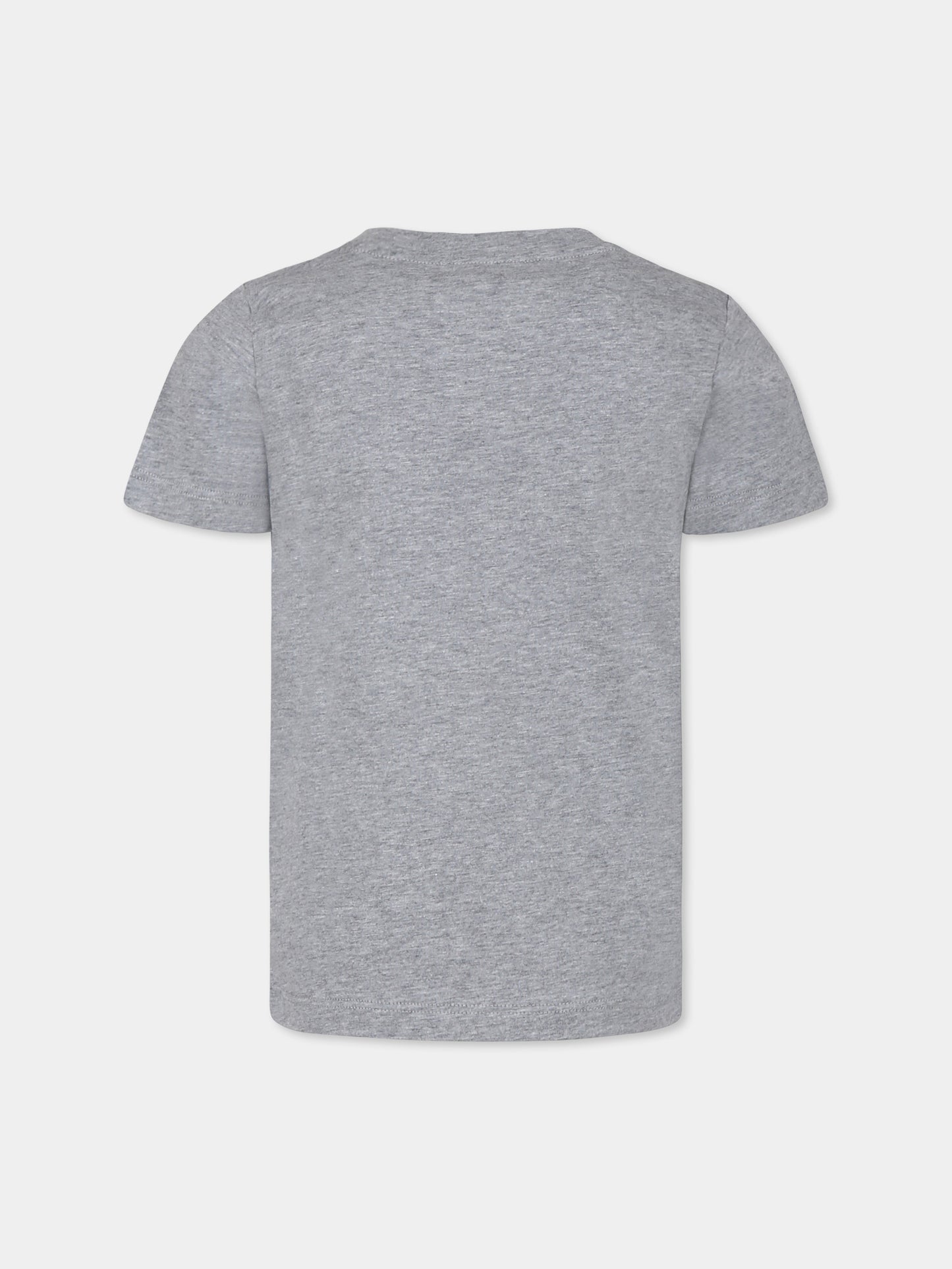 T-shirt gris pour garçon avec logo