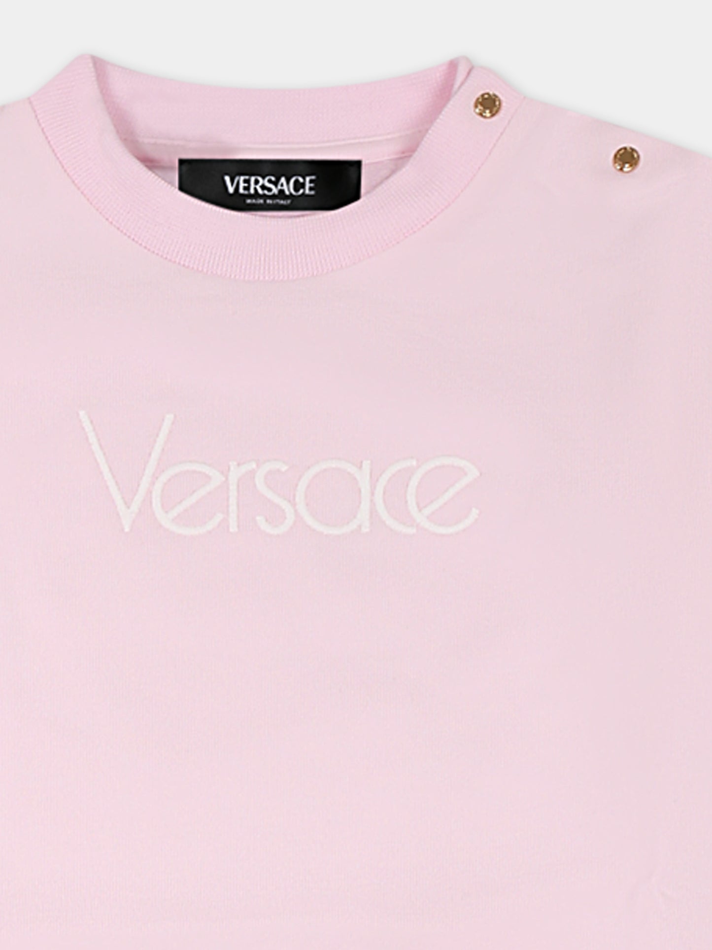Completo rosa per neonata con logo,Versace,1017967 1A12433 2PW30
