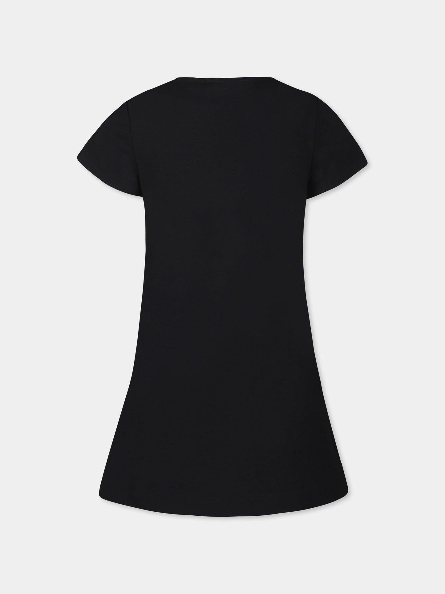 Robe noir pour fille avec logo