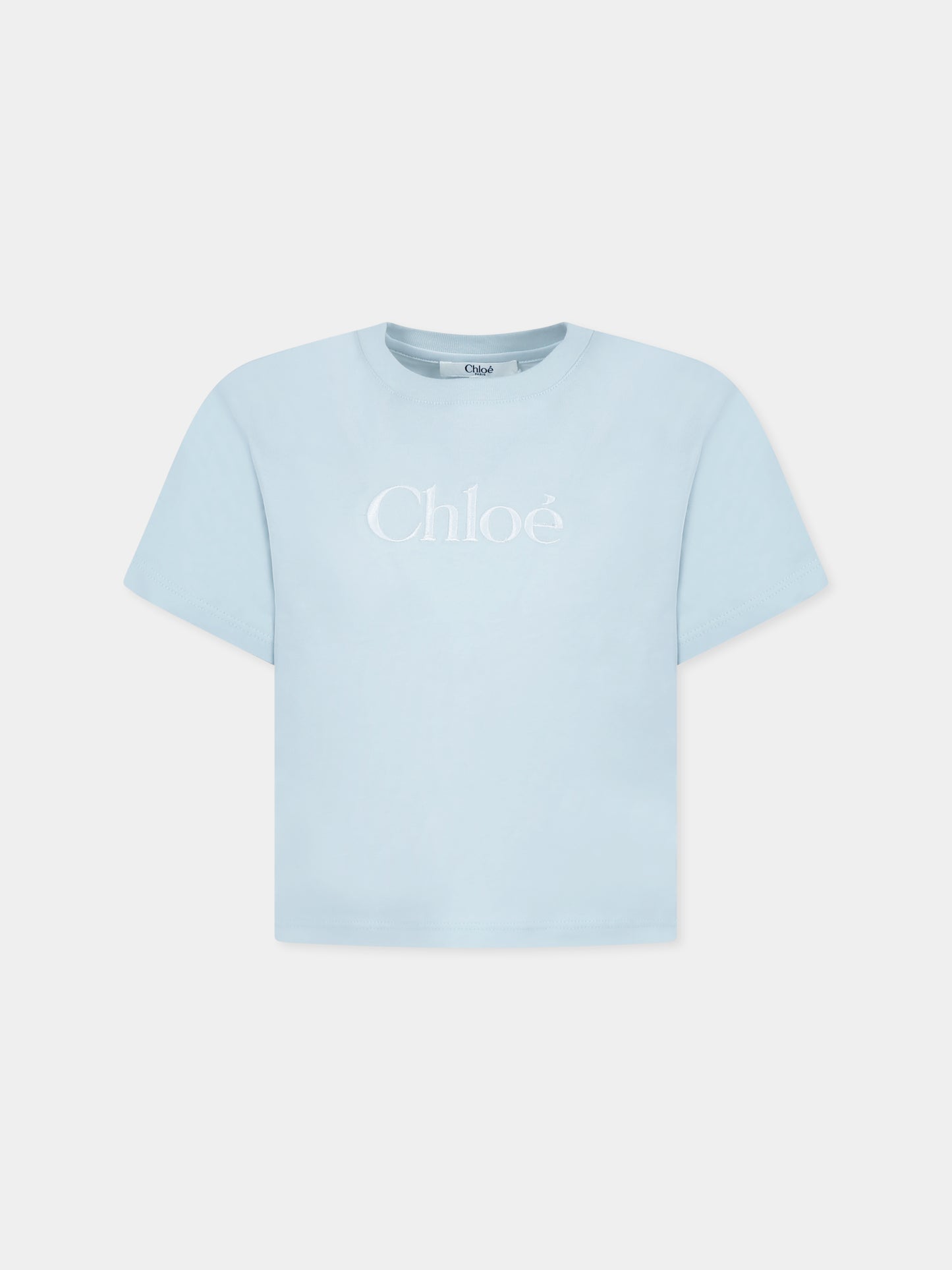 T-shirt vert pour fille avec logo