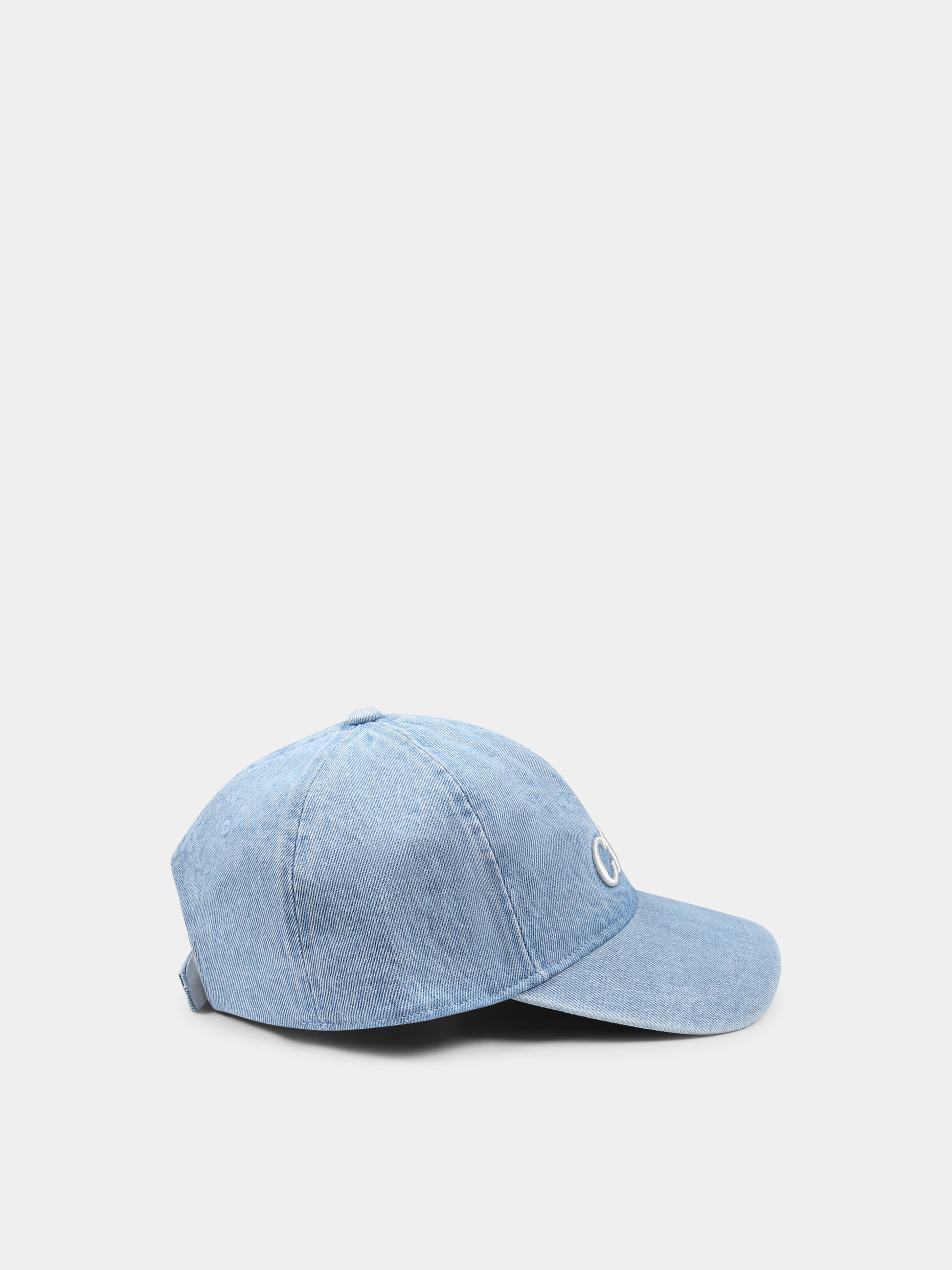 Cappello denim per bambina con logo,Chloé Kids,C20430 Z10