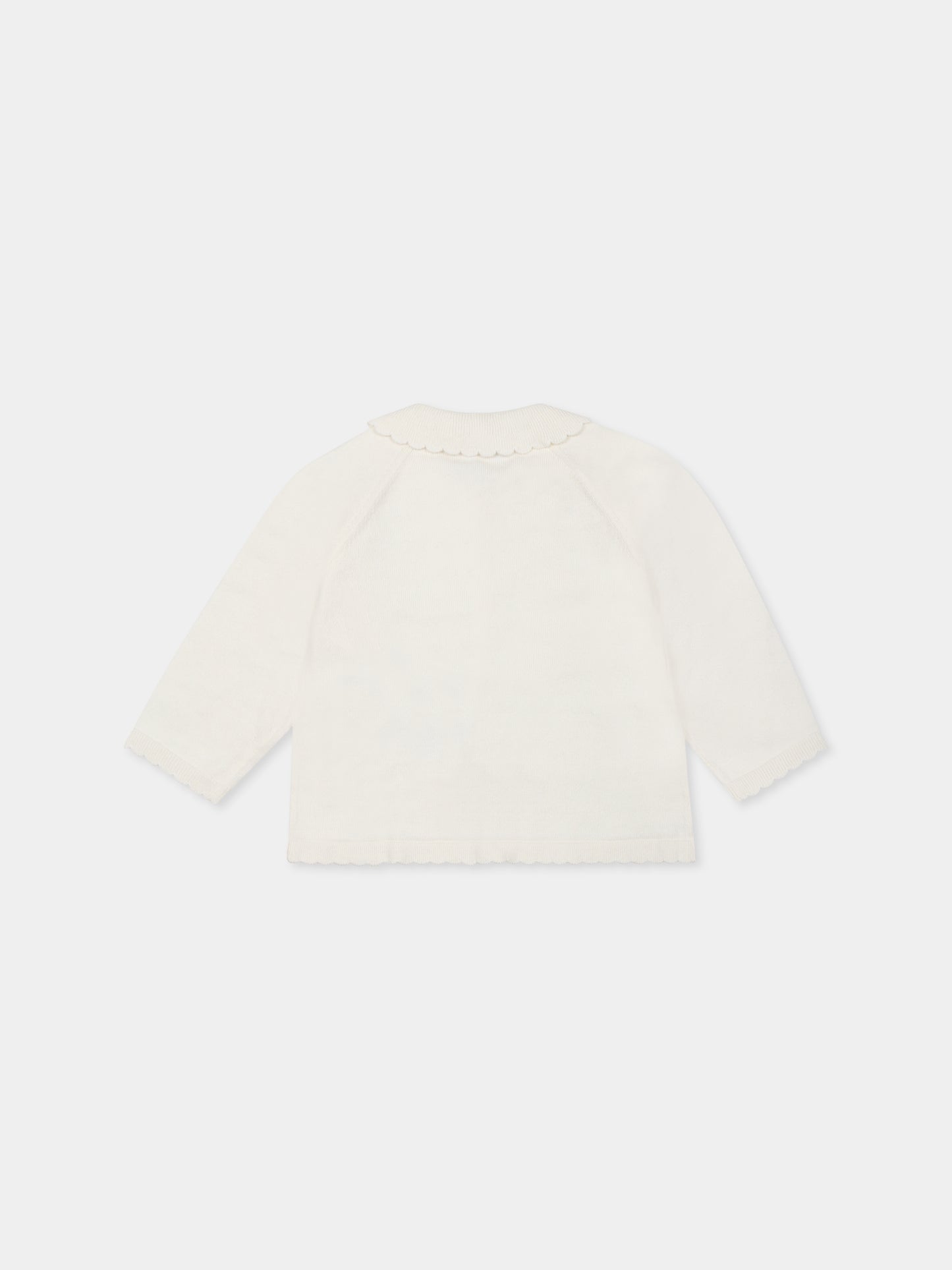 Cardigan avorio per neonata con logo,Chloé Kids,C20415 117