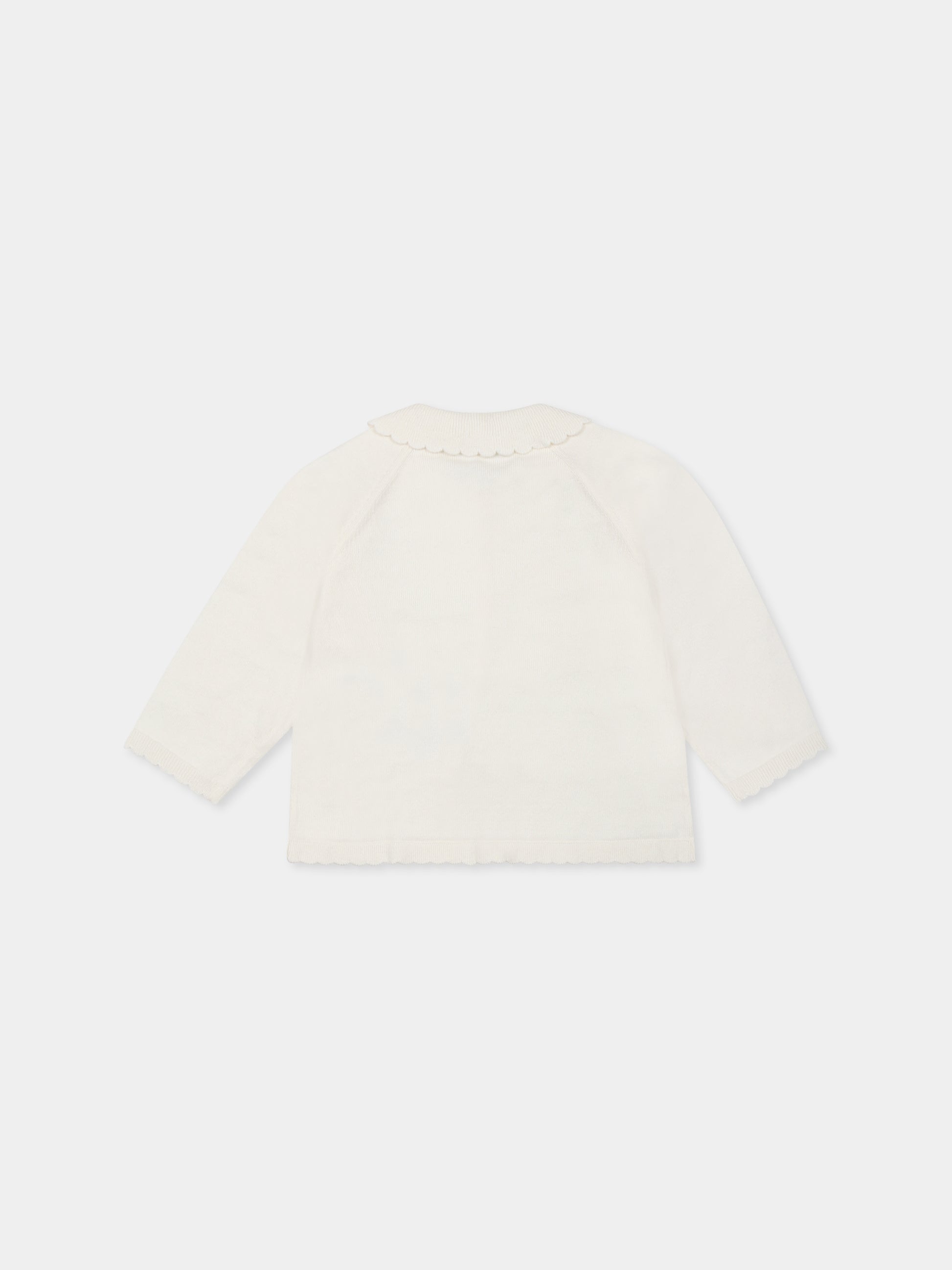 Cardigan avorio per neonata con logo,Chloé Kids,C20415 117