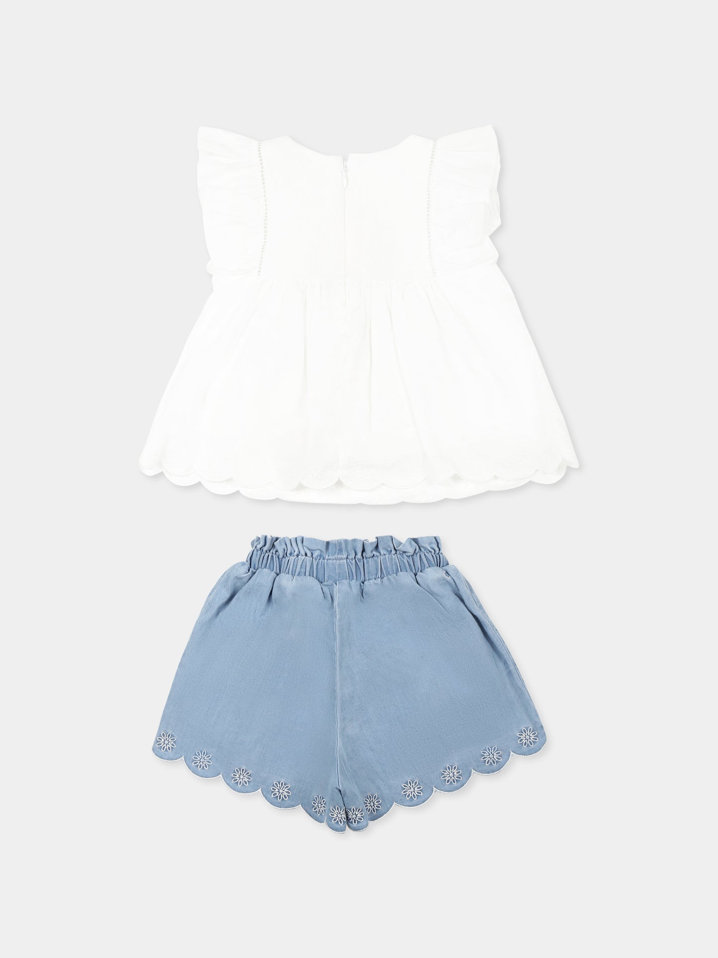 Completo multicolor per neonata con fiori,Chloé Kids,C20401 N48