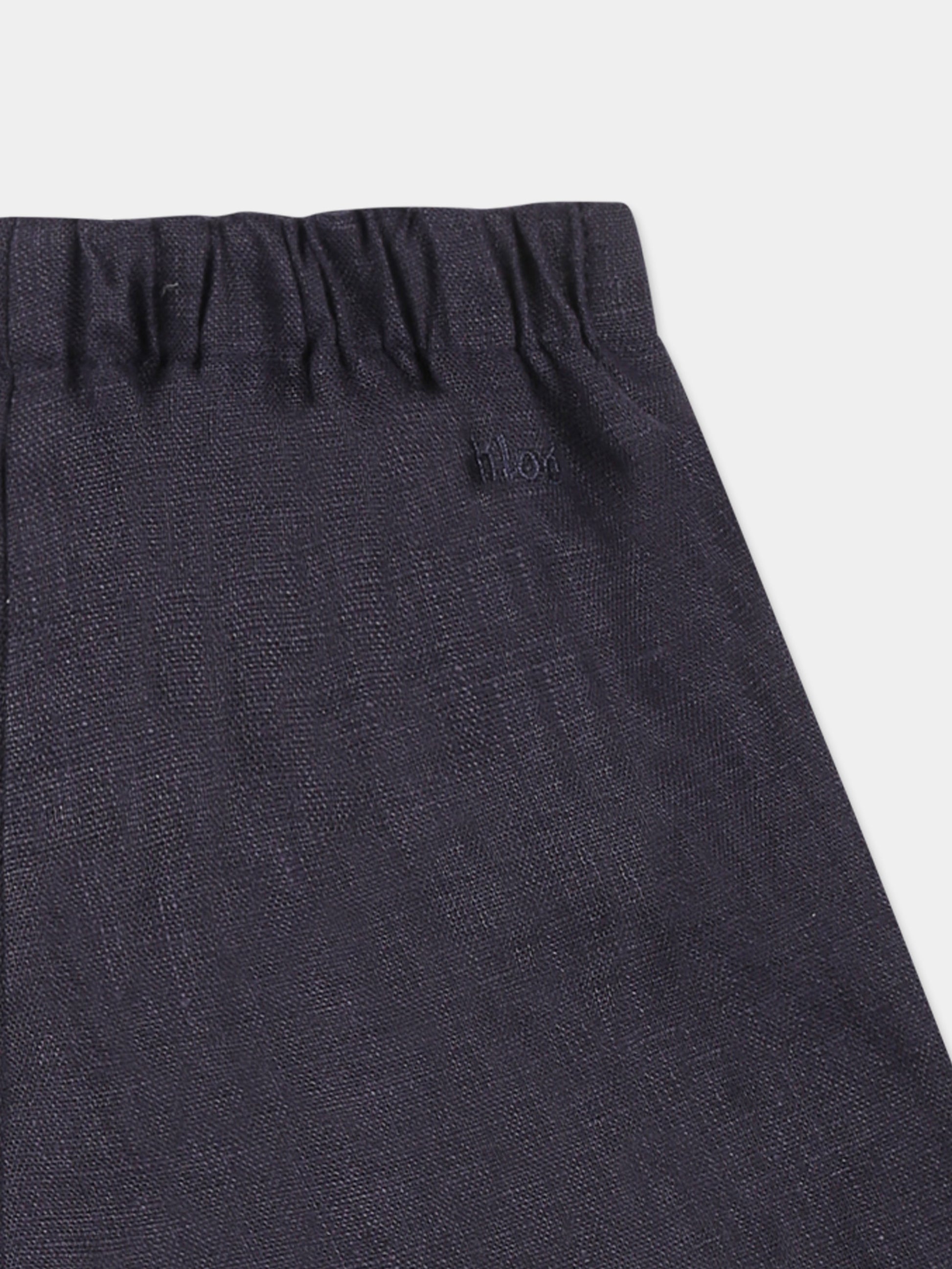 Shorts blu per neonata con logo,Chloé Kids,C20537 859